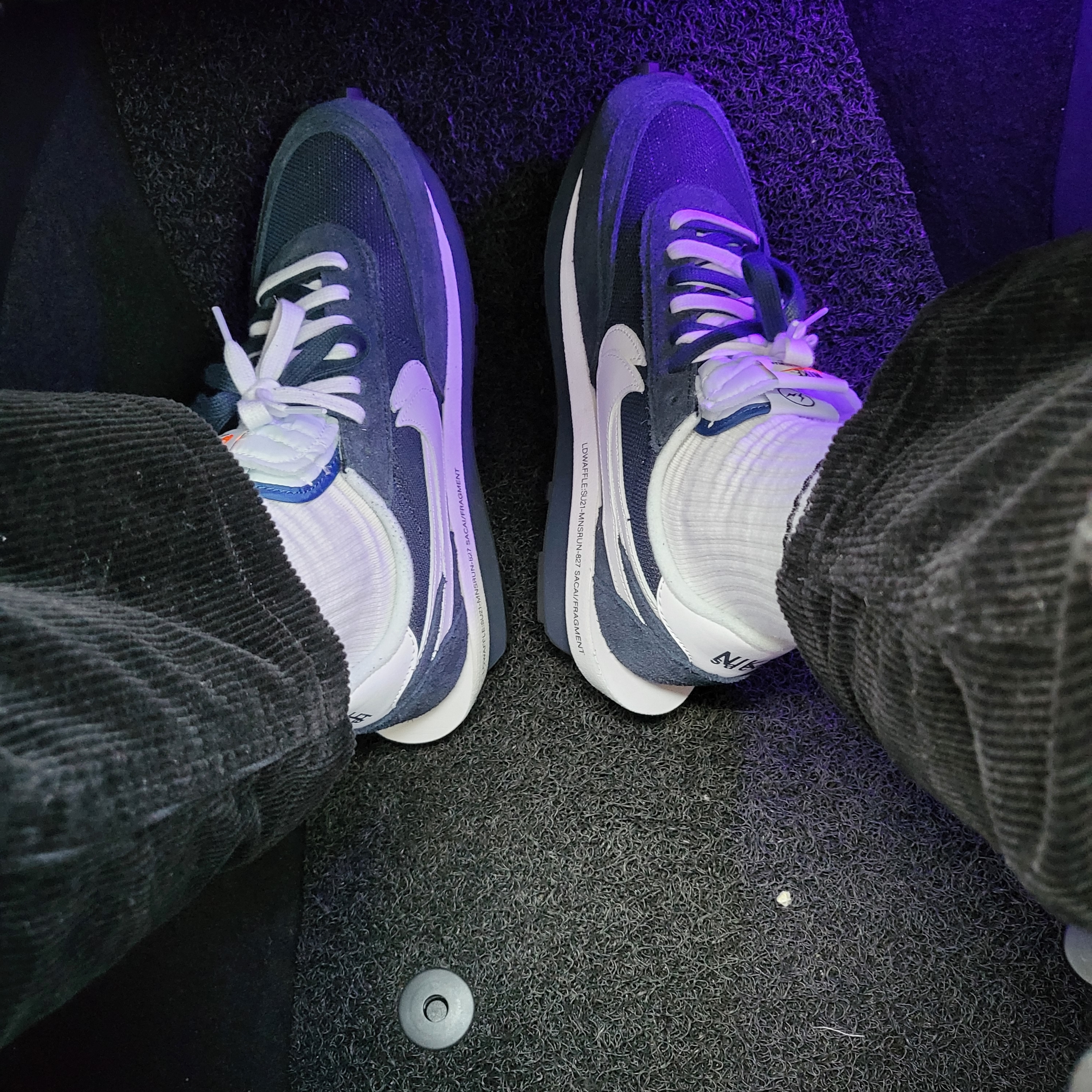 Nike x Sacai x Fragment LDWaffle Blackened Blue 착용 스타일