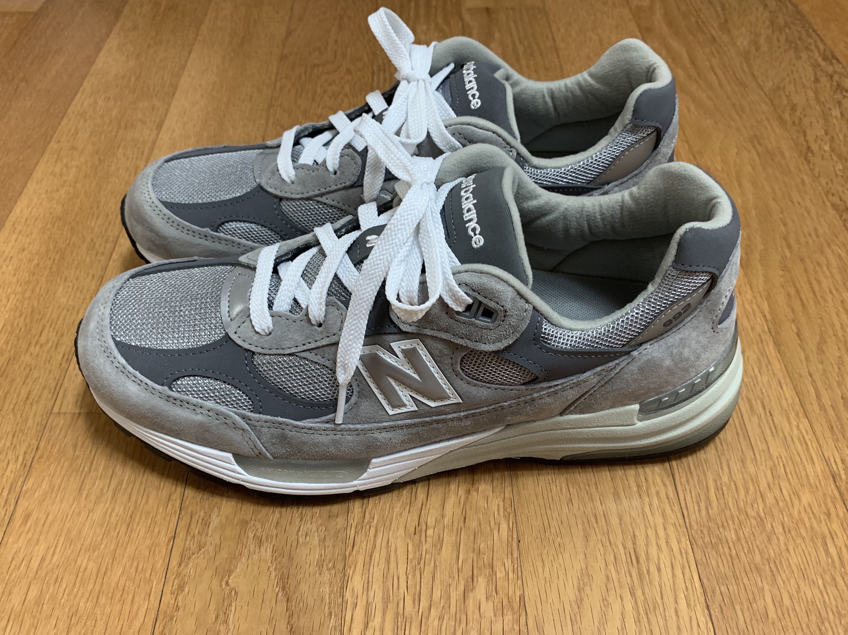 New Balance 992 Made in USA Grey - D Standard 착용 스타일 - 2