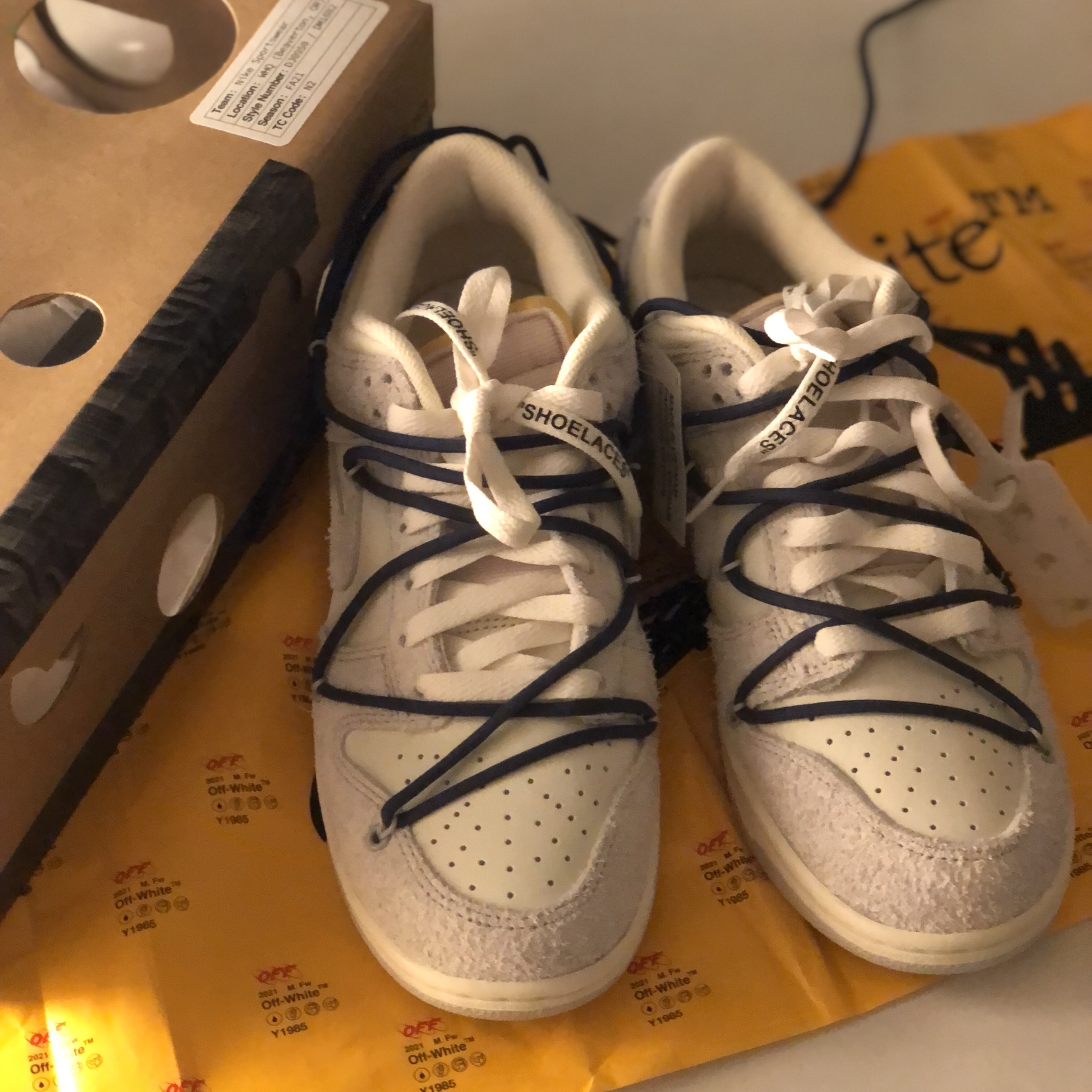 Nike x Off-White Dunk Low The 50 - Lot 18 착용 스타일