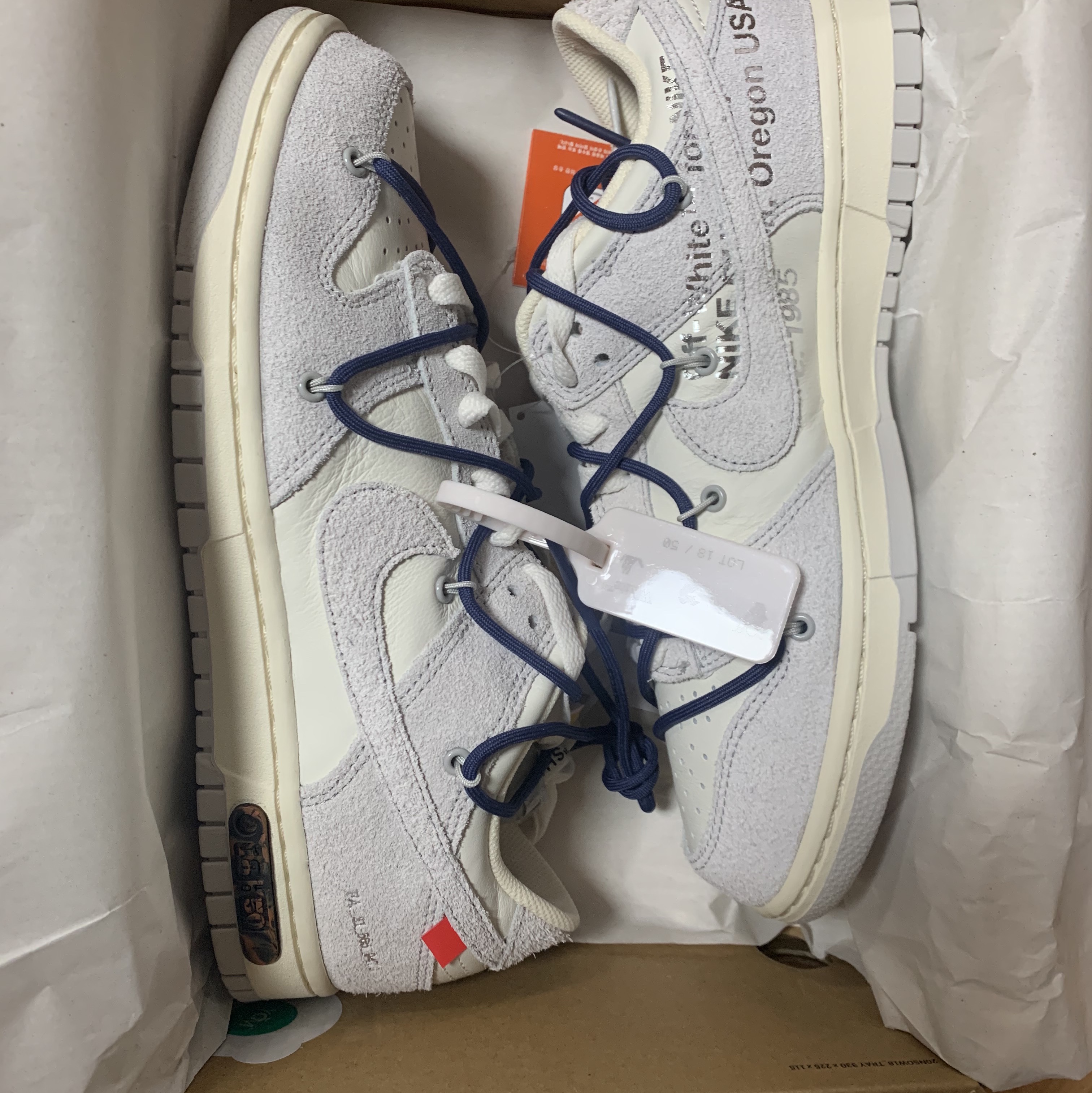 Nike x Off-White Dunk Low The 50 - Lot 18 착용 스타일 - 2