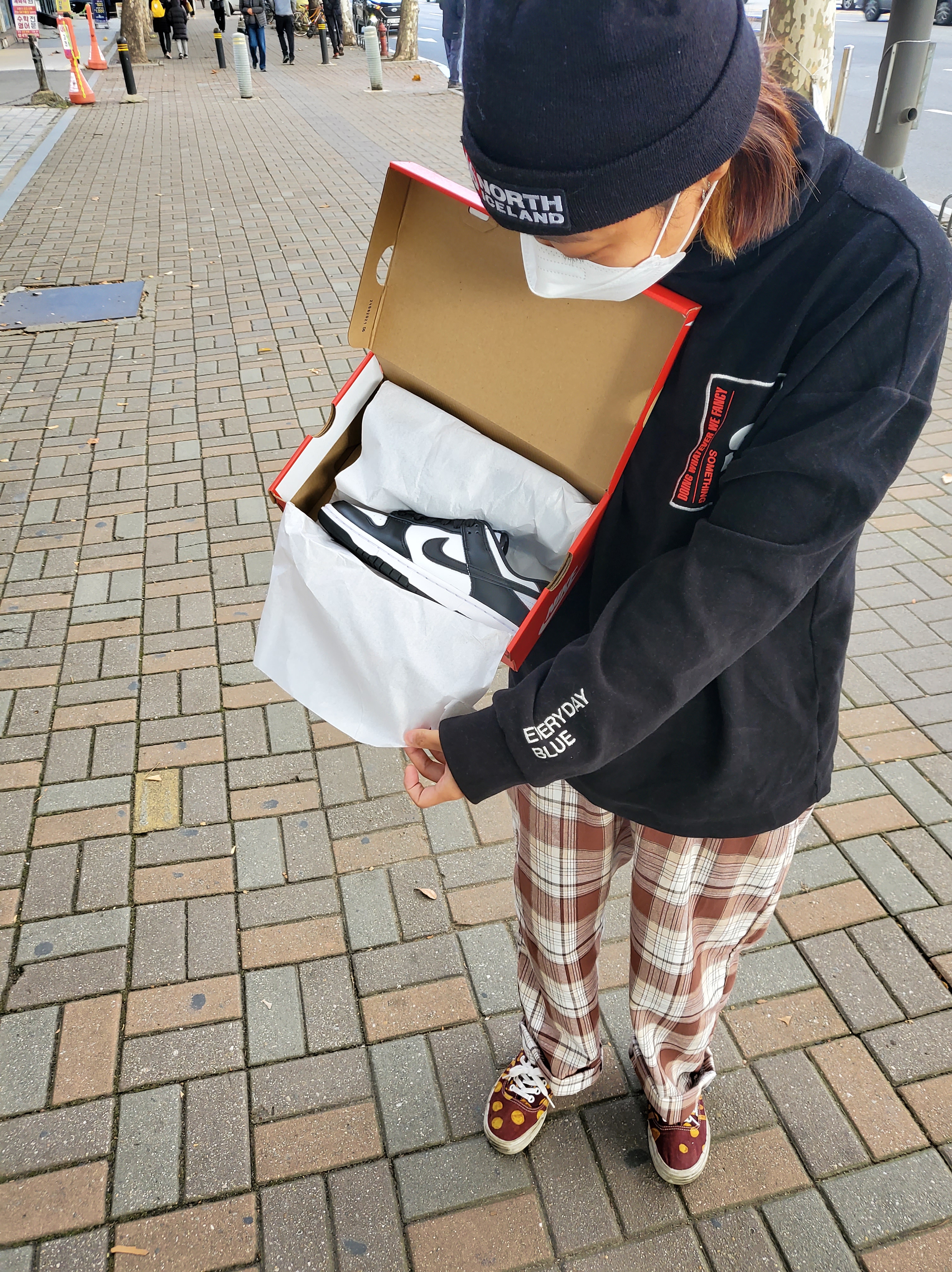 (W) Nike Dunk Low Black 착용 스타일