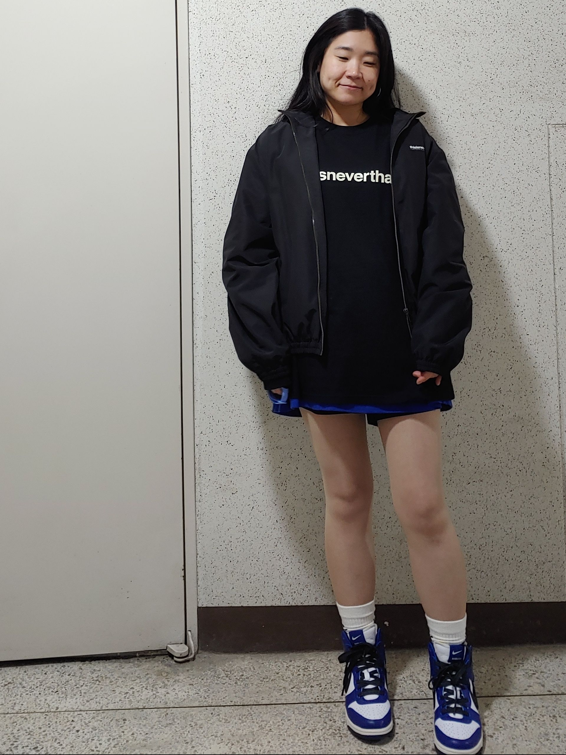Nike x Ambush Dunk High Deep Royal Blue 착용 스타일 - 2