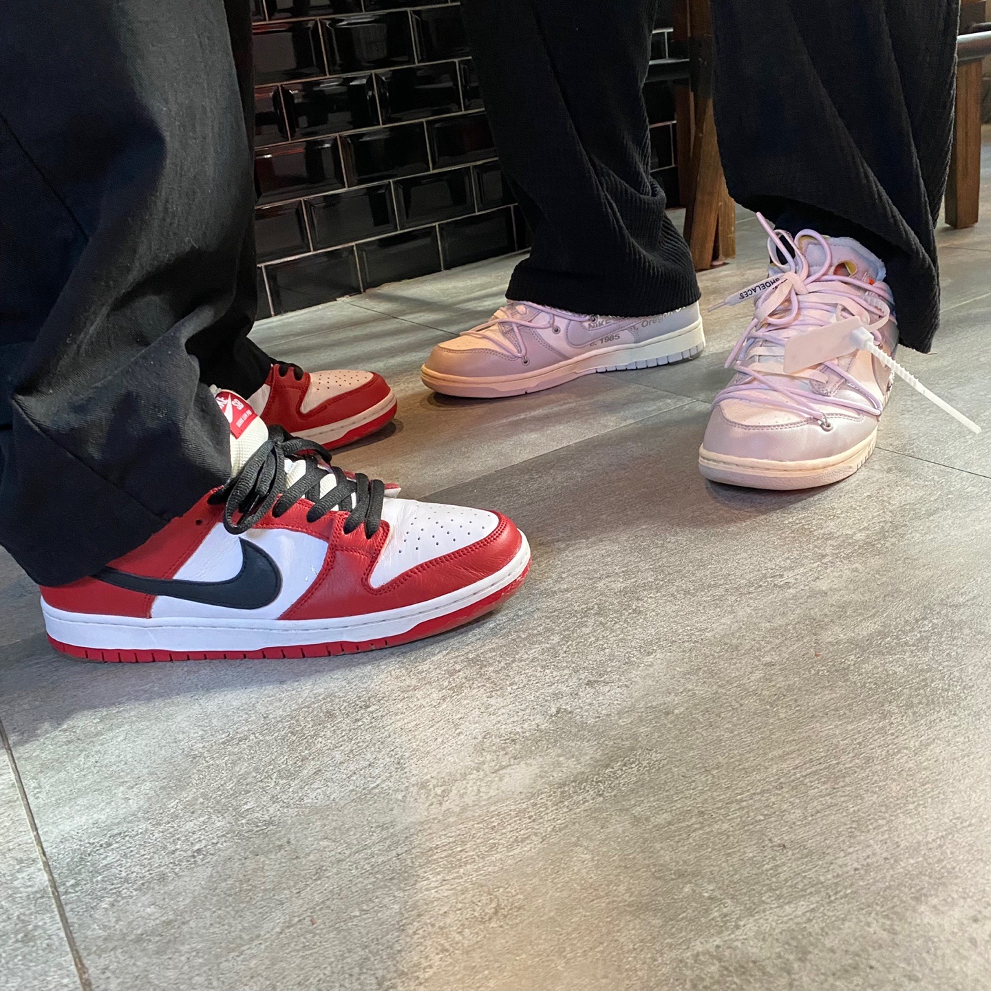 Nike SB Dunk Low Pro Chicago, Nike x Off-White Dunk Low The 50 - Lot 49 착용 스타일
