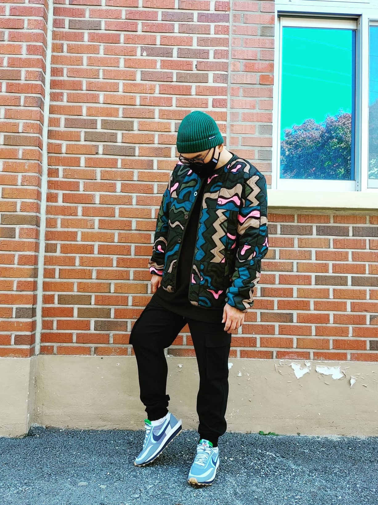 Nike x Sacai x Clot LDWaffle Cool Grey 착용 스타일