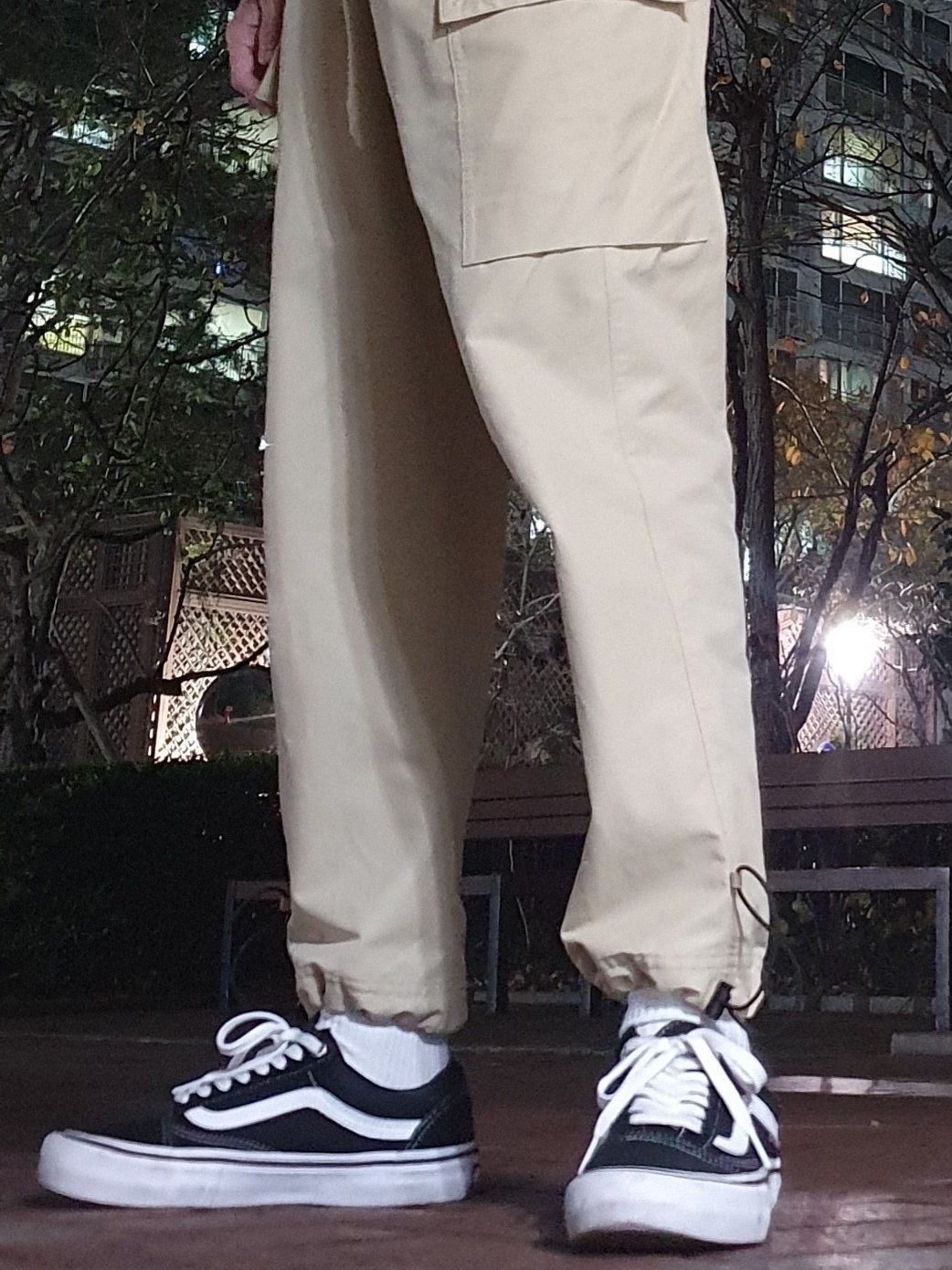 Vans Old Skool Pro Black White 착용 스타일 - 1