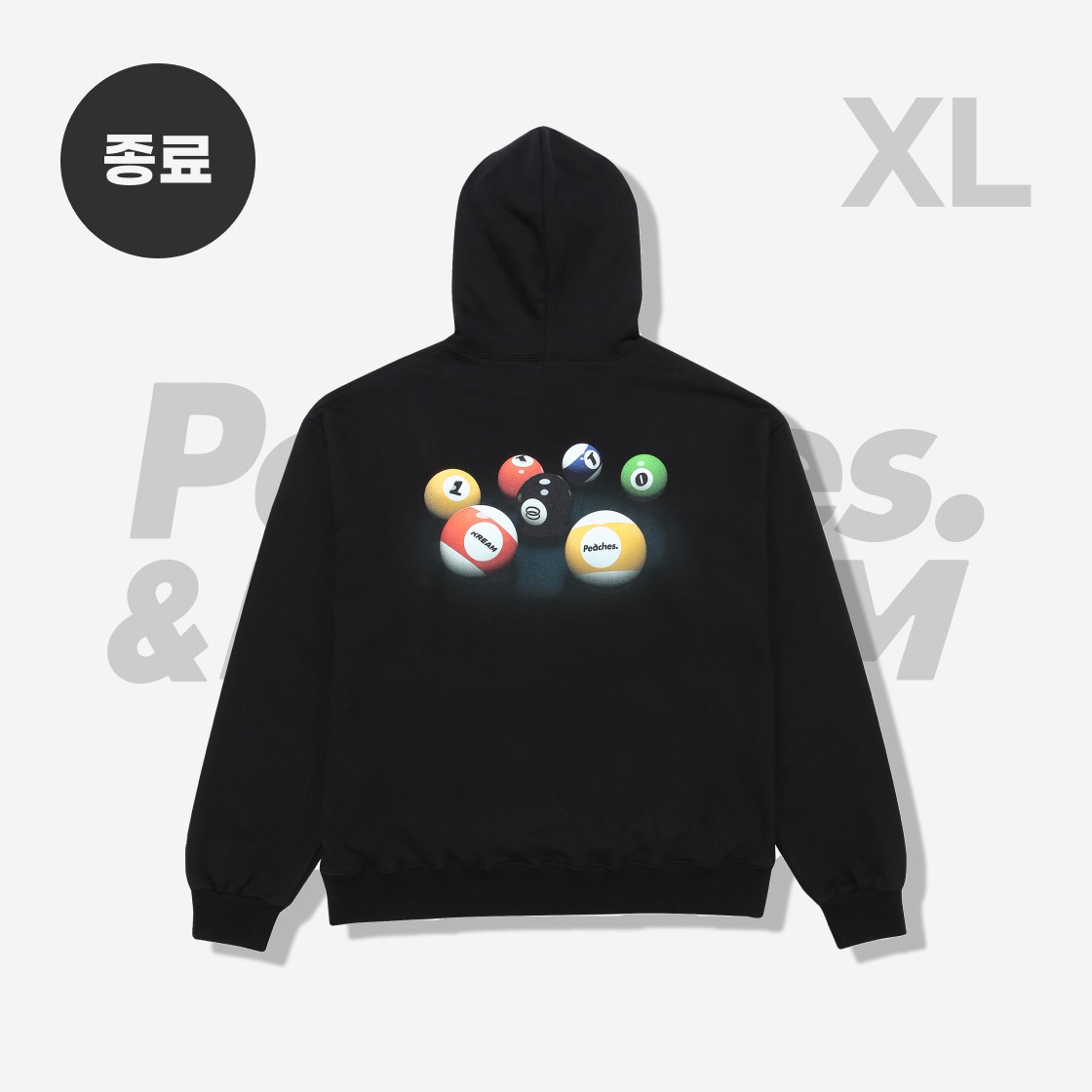 [KREAM Exclusive] Peaches. & KREAM Lotto Hoodie Black (XL) 상세 이미지 1