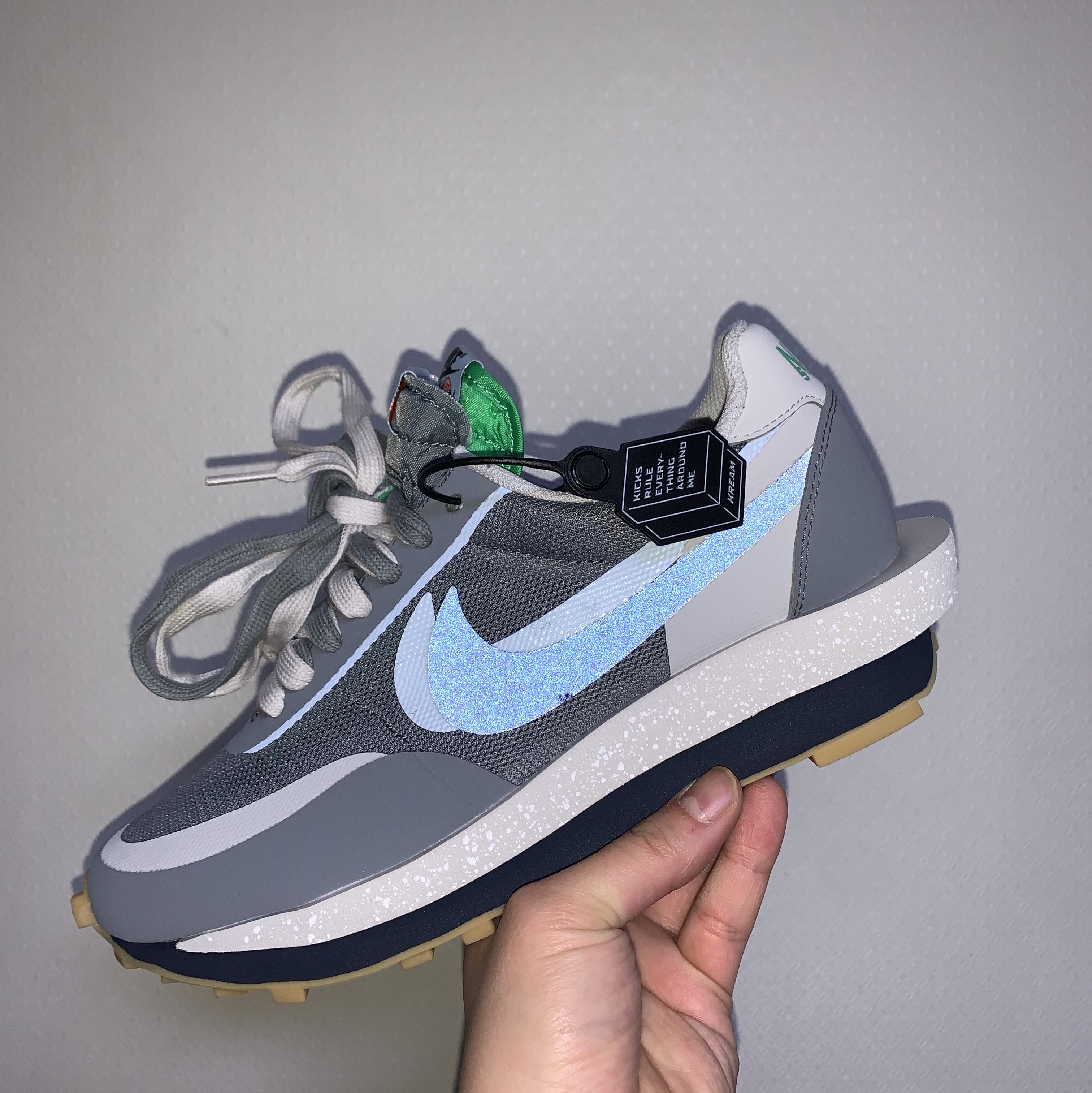 Nike x Sacai x Clot LDWaffle Cool Grey 착용 스타일 - 4