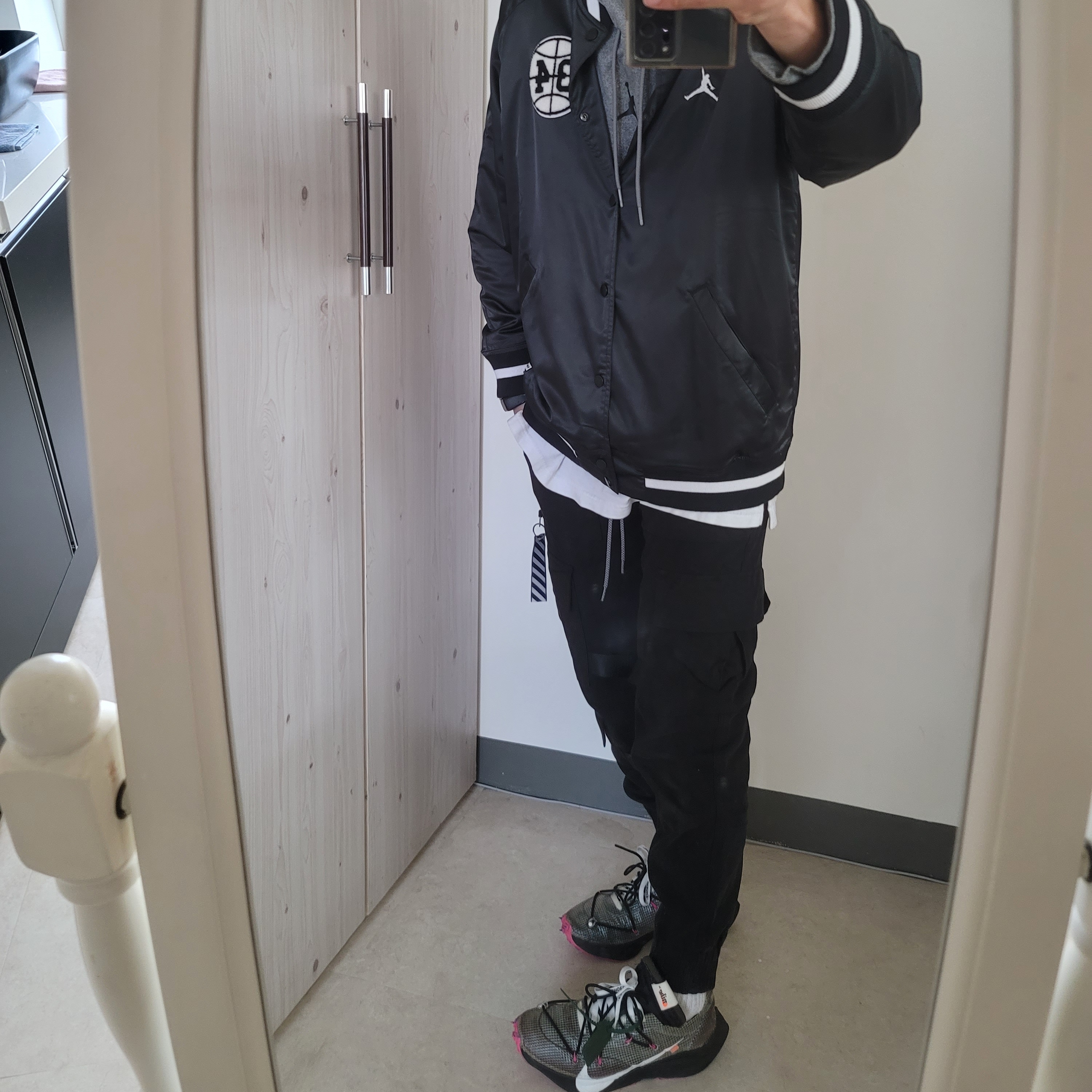 (W) Nike x Off-White Vapor Street Black Laser Fuchsia 착용 스타일
