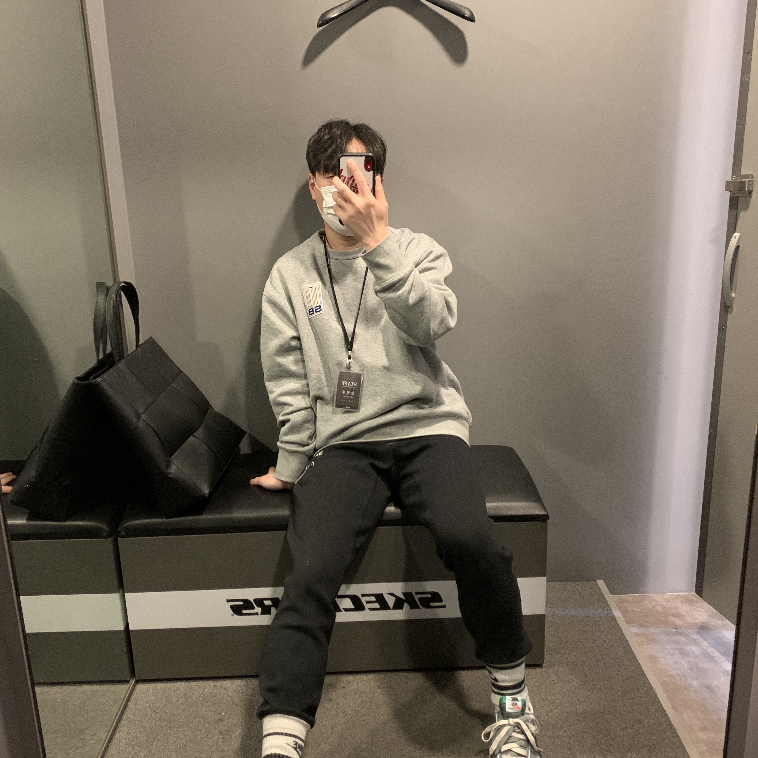 Nike x Sacai x Clot LDWaffle Cool Grey 착용 스타일 - 2