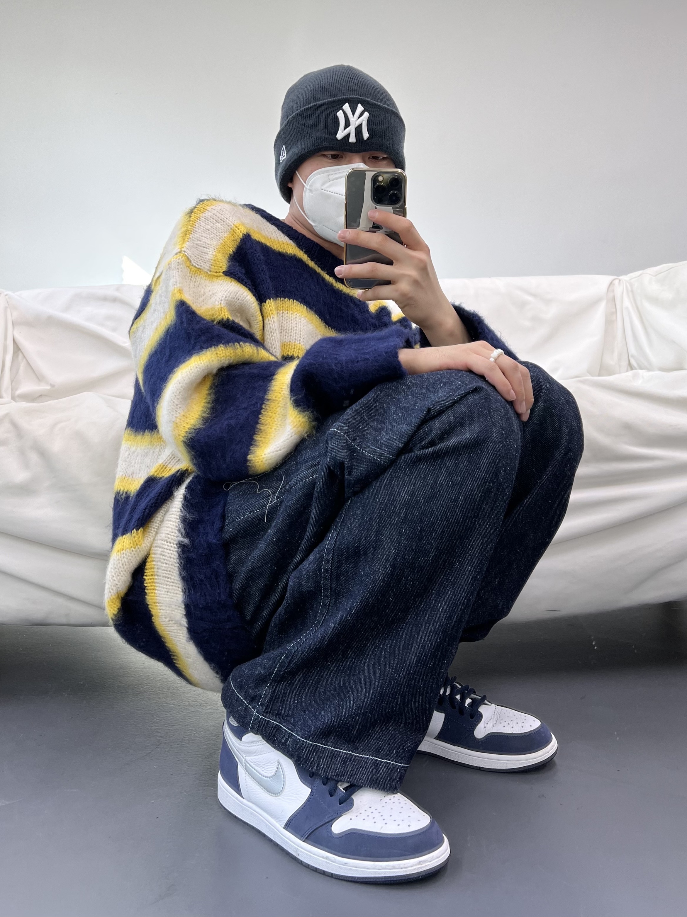 Jordan 1 Retro High OG CO.JP Midnight Navy 착용 스타일