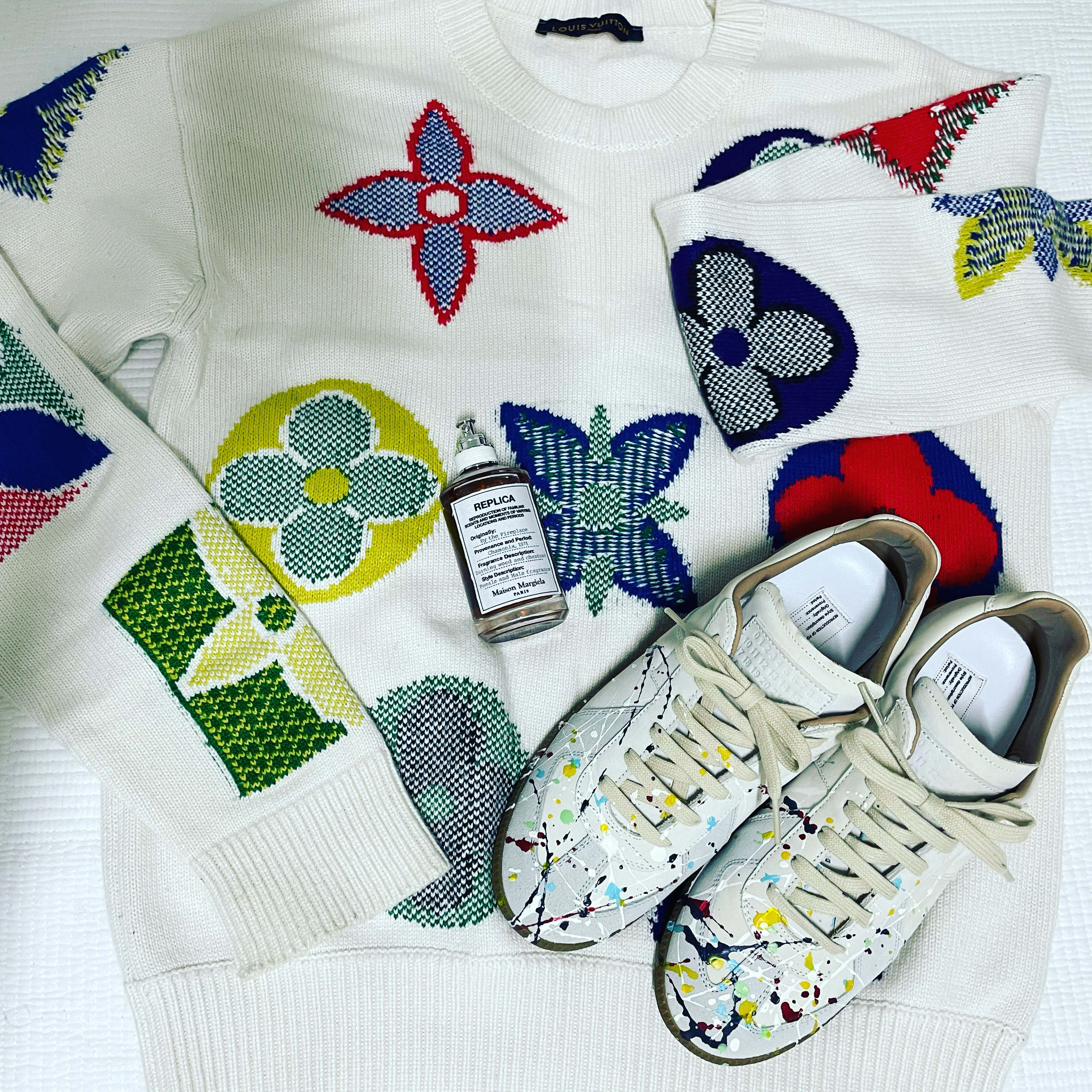 Maison Margiela Replica Paint Drop Sneakers 착용 스타일