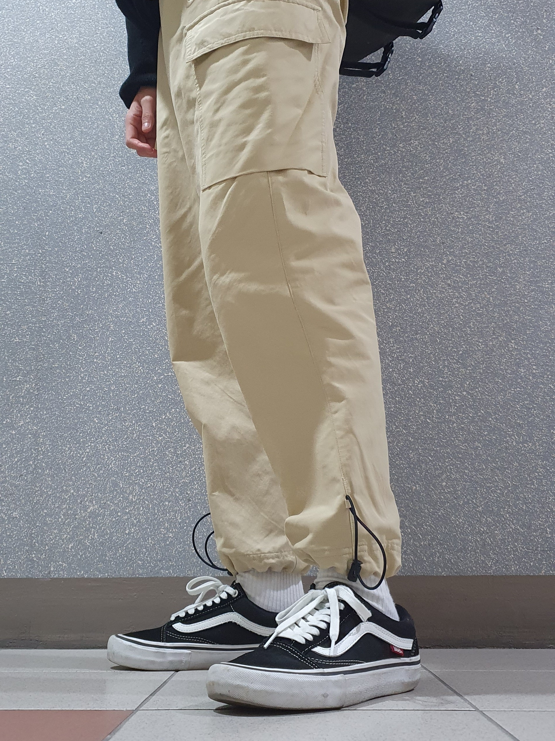 Vans Old Skool Pro Black White 착용 스타일 - 2