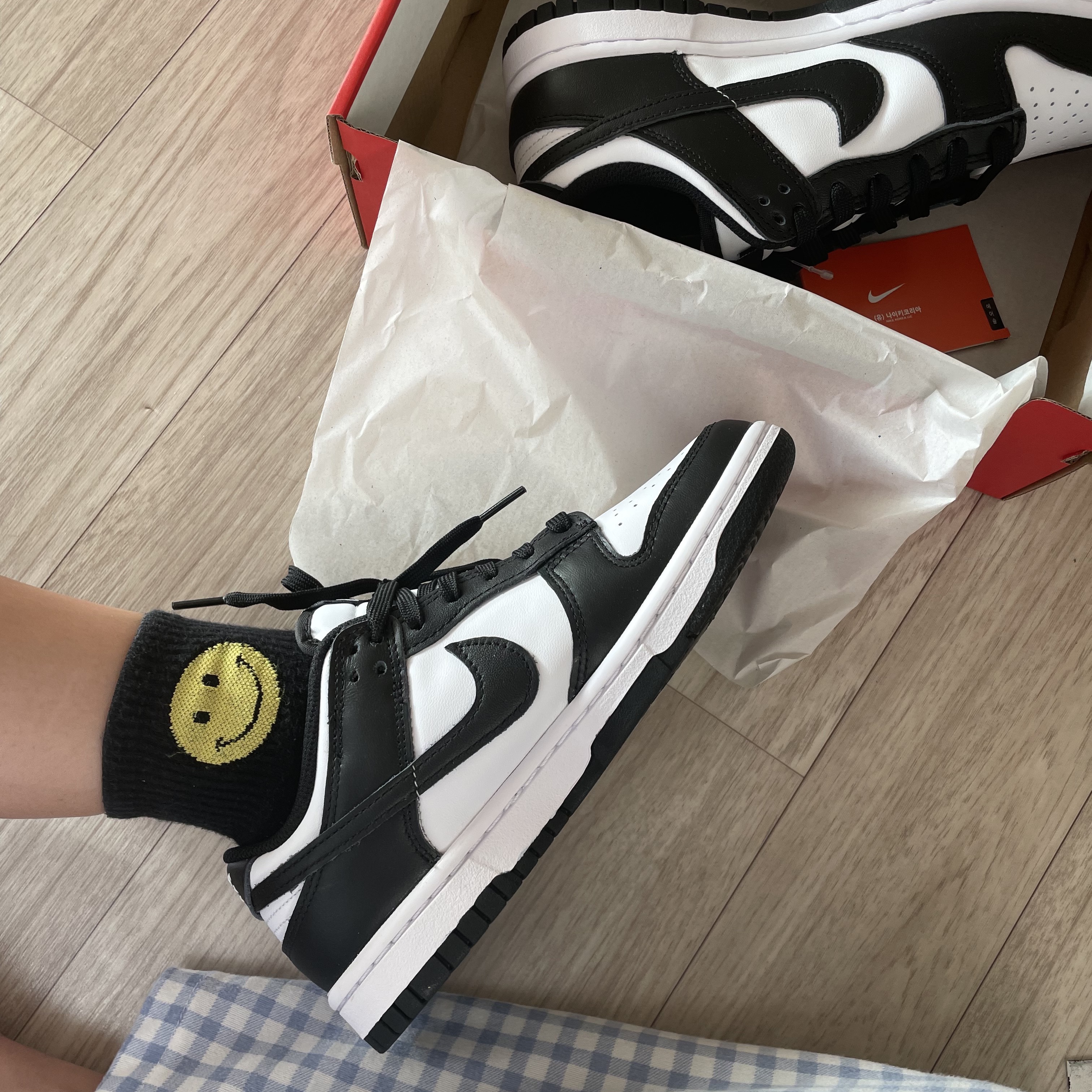 (W) Nike Dunk Low Black 착용 스타일