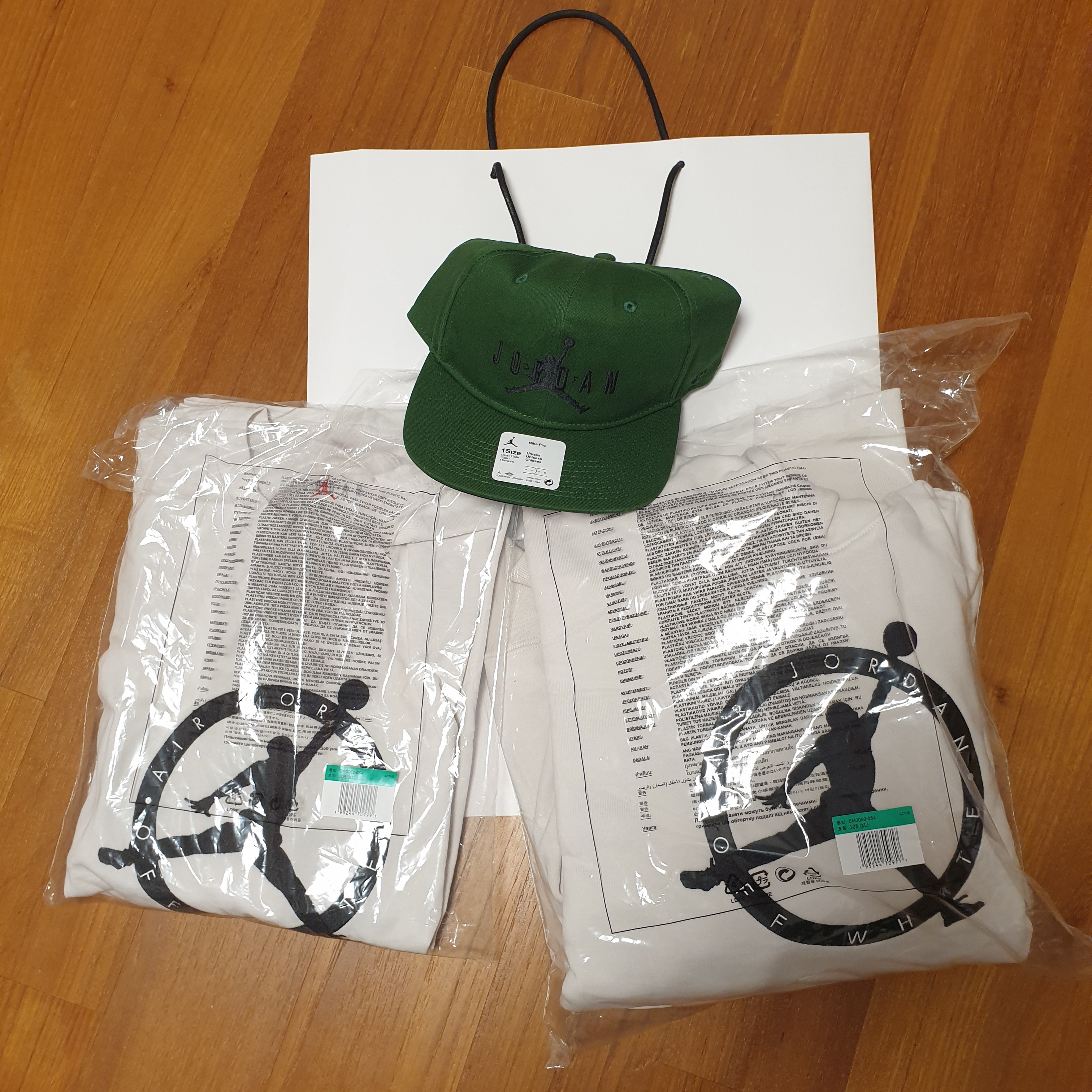 Jordan x Off-White Hoodie Phantom - Asia, Jordan x Off-White S/S T-Shirt Phantom - Asia 착용 스타일 - 1