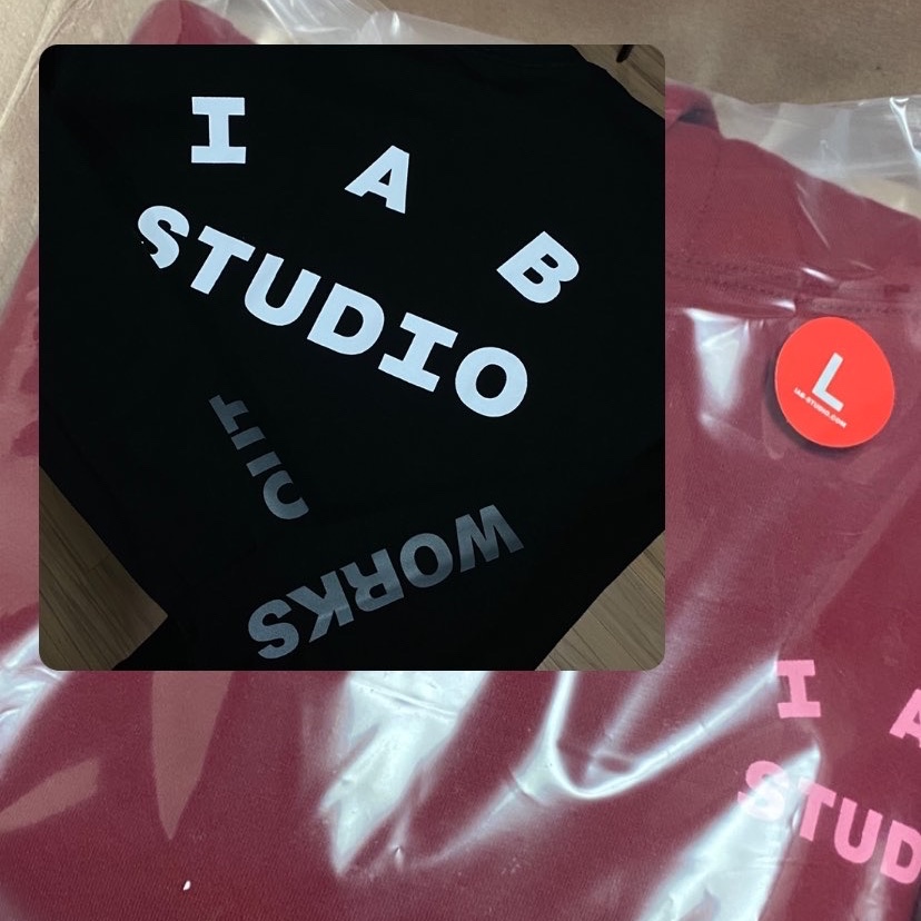 IAB Studio Long Sleeve Black for Worksout, IAB Studio Hoodie Raspberry 착용 스타일