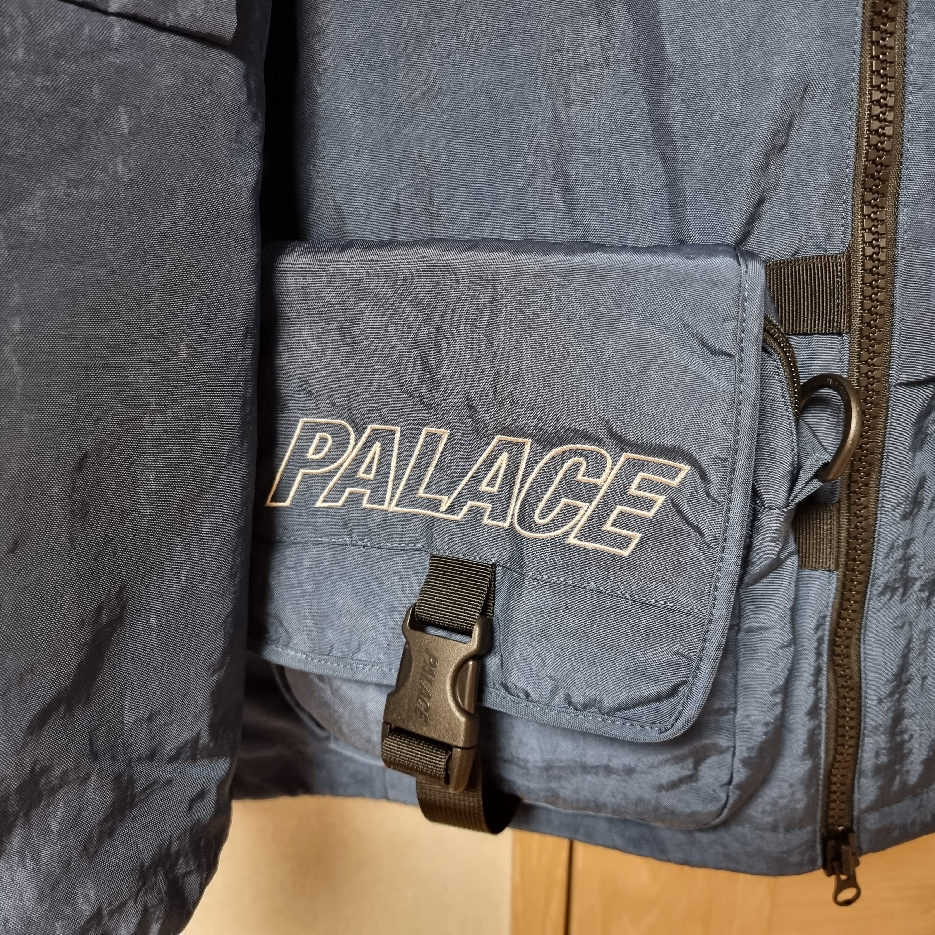 Palace Bag Jacket Navy - 21FW 착용 스타일 - 4