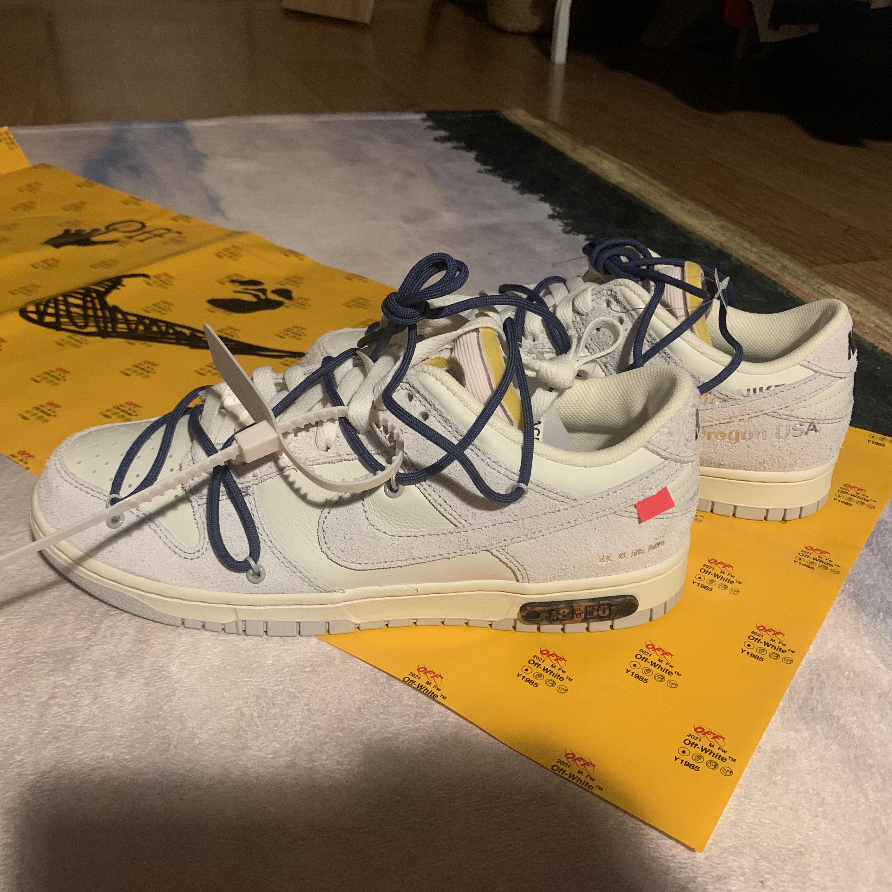 Nike x Off-White Dunk Low The 50 - Lot 18 착용 스타일 - 1