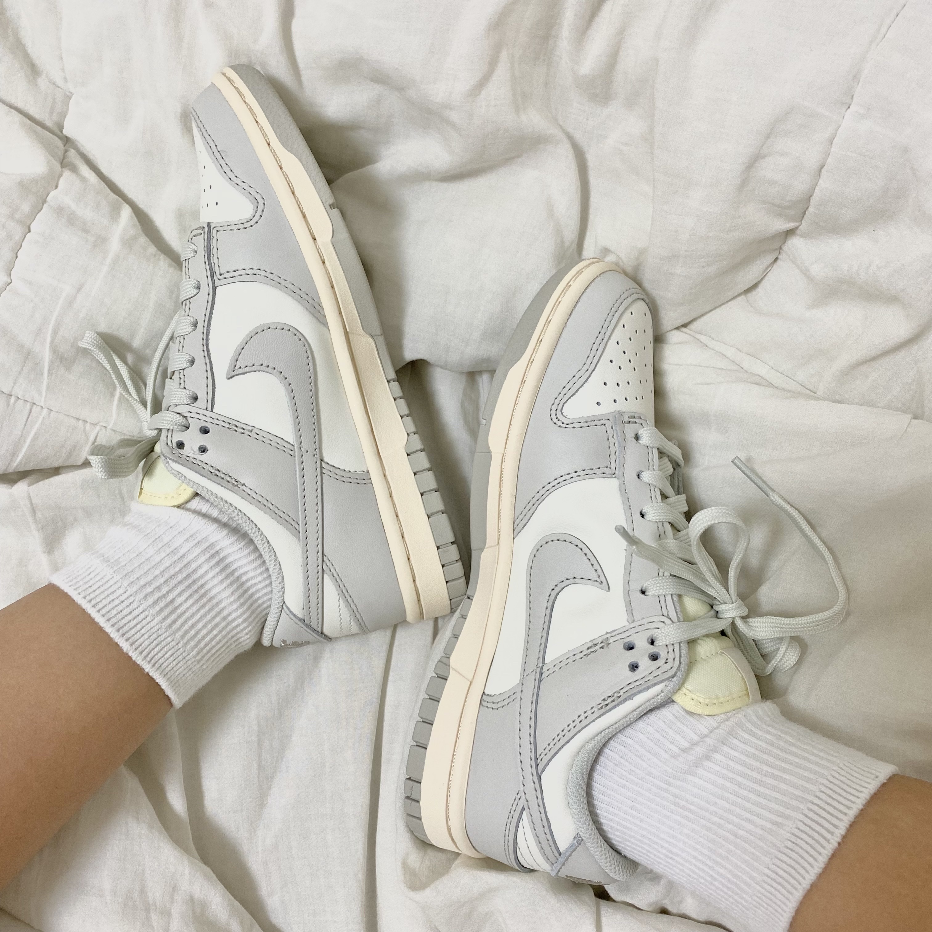 (W) Nike Dunk Low Light Bone 착용 스타일