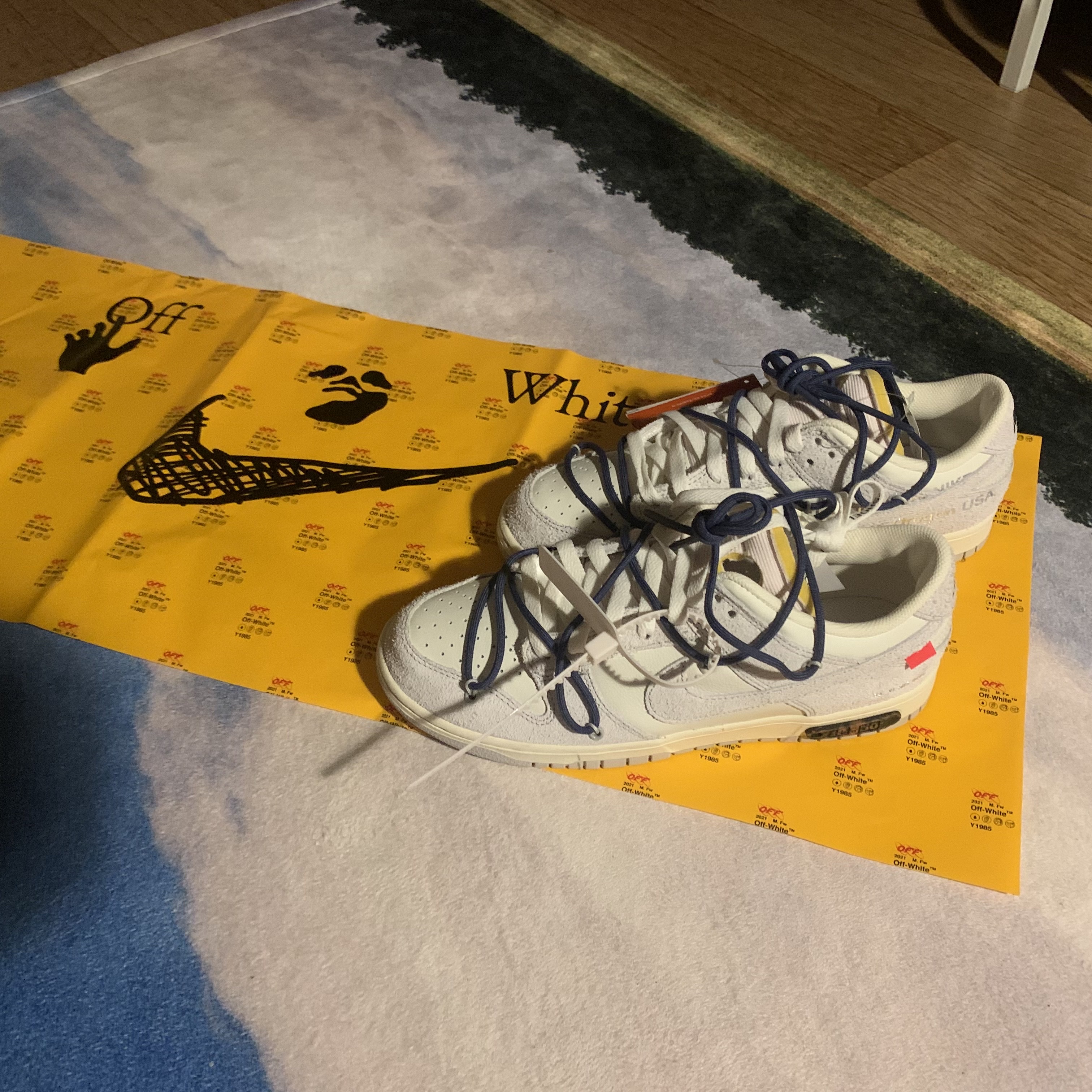 Nike x Off-White Dunk Low The 50 - Lot 18 착용 스타일 - 2