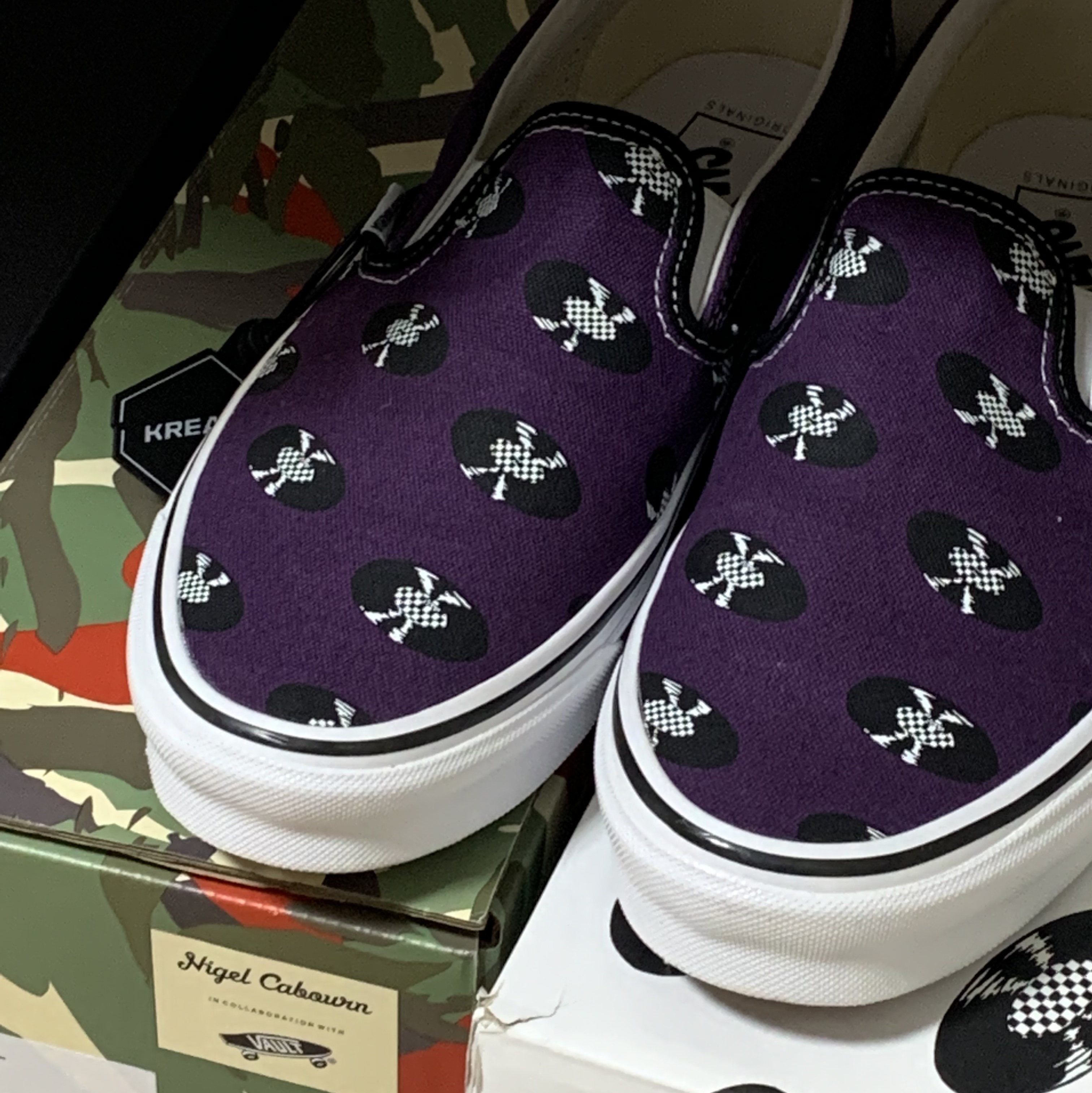 Vans Vault x Wacko Maria Classic Slip-On LX Purple 착용 스타일