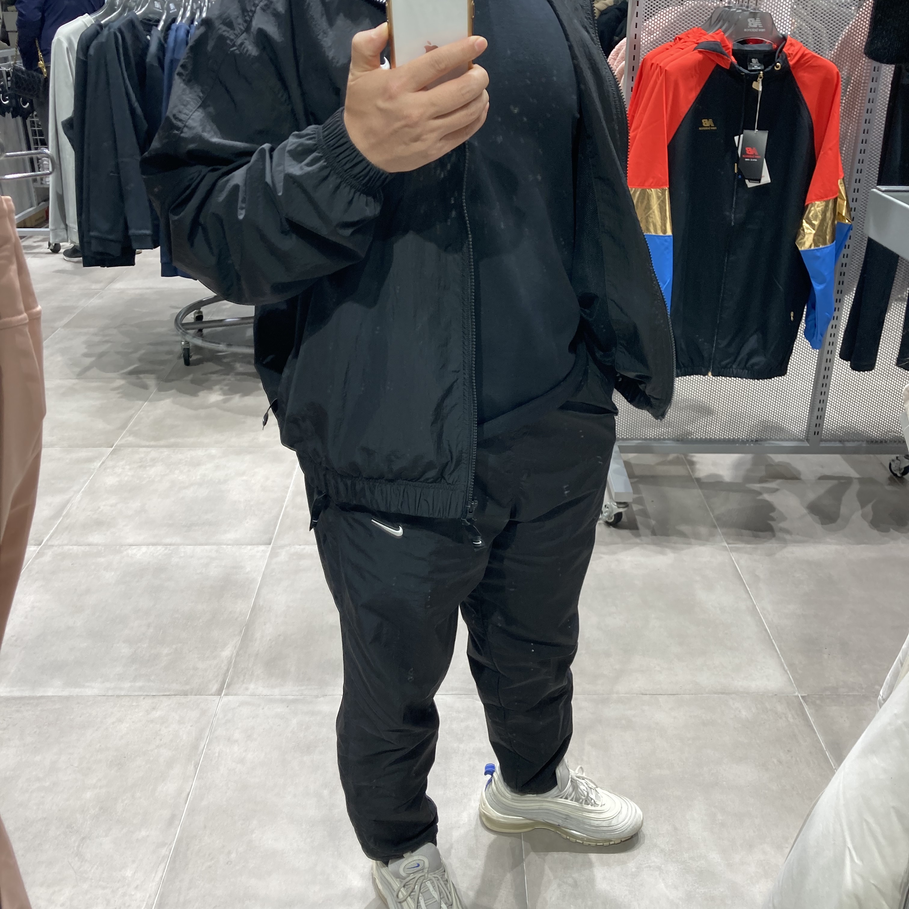 Nike Air Max 97 Pure Platinum Racer Blue, Nike M NRG Solo Swoosh Track Jacket Black - Asia 착용 스타일