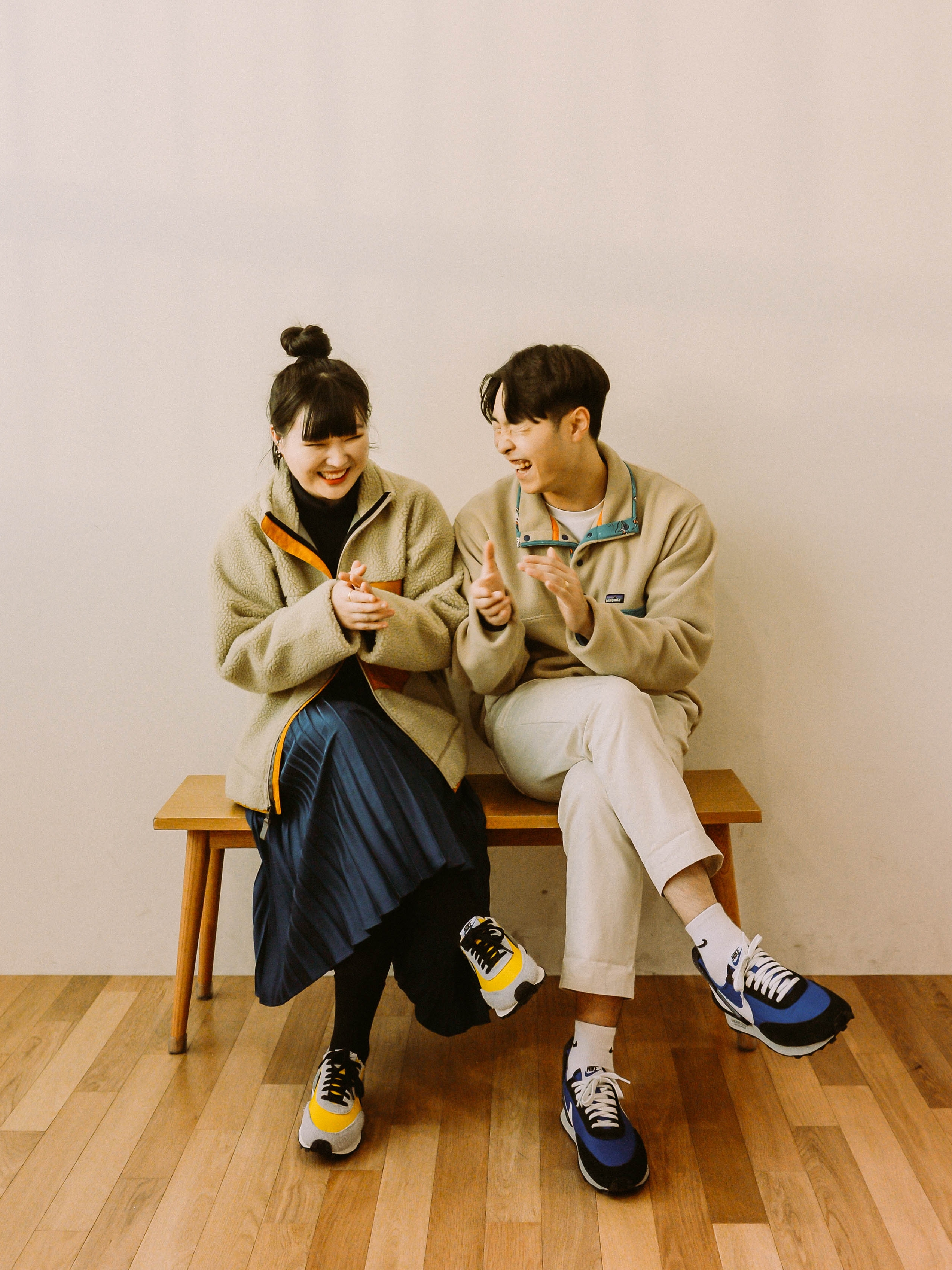 Nike x Undercover Daybreak Bright Citron, Nike x Undercover Daybreak Blue Jay 착용 스타일 - 1