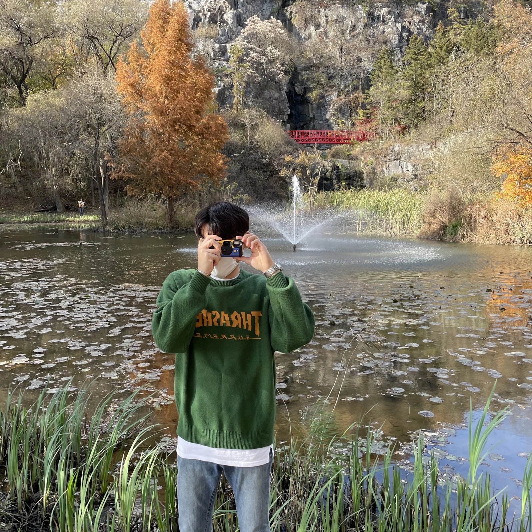 Supreme x Thrasher Sweater Green - 21FW 착용 스타일