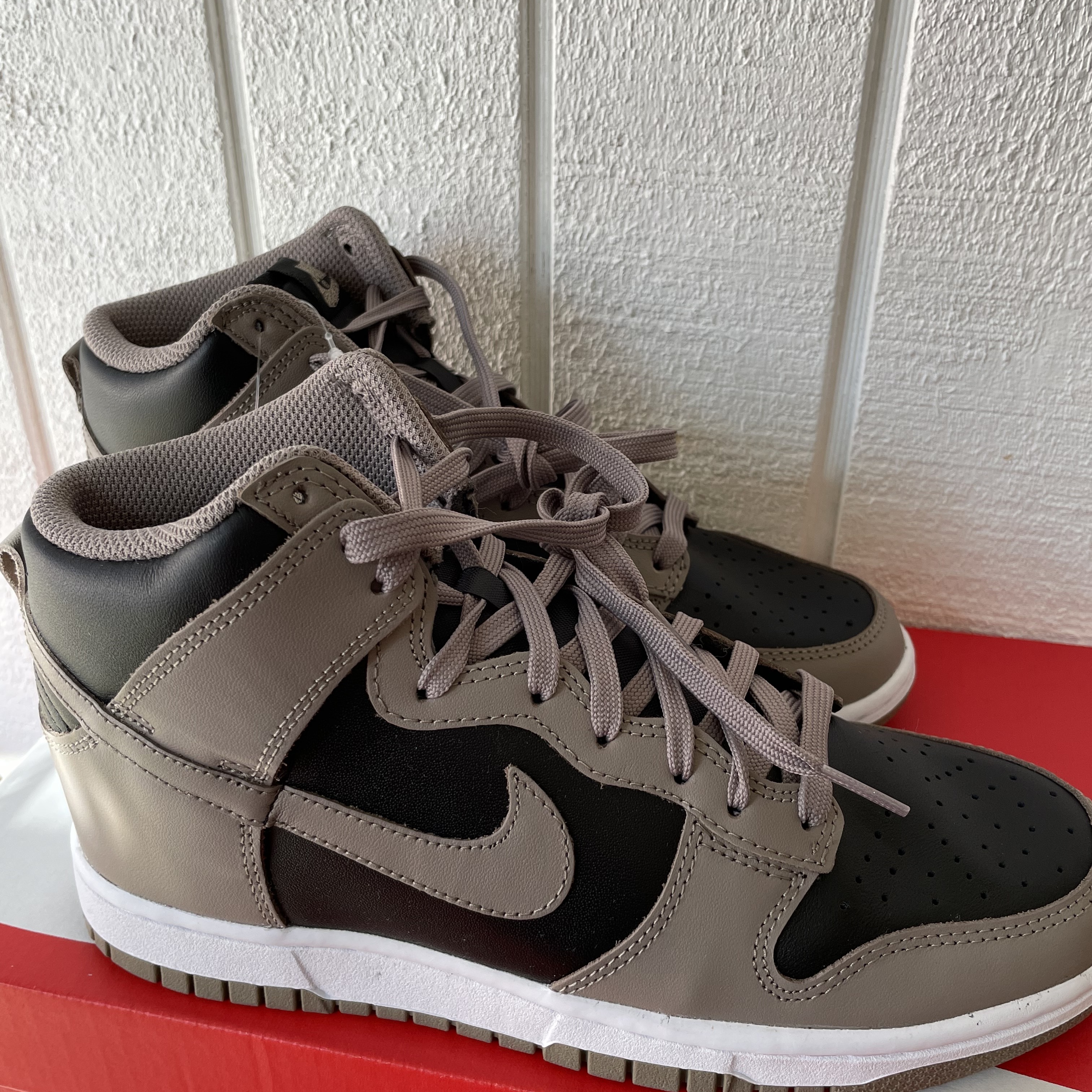 (W) Nike Dunk High Moon Fossil 착용 스타일 - 3