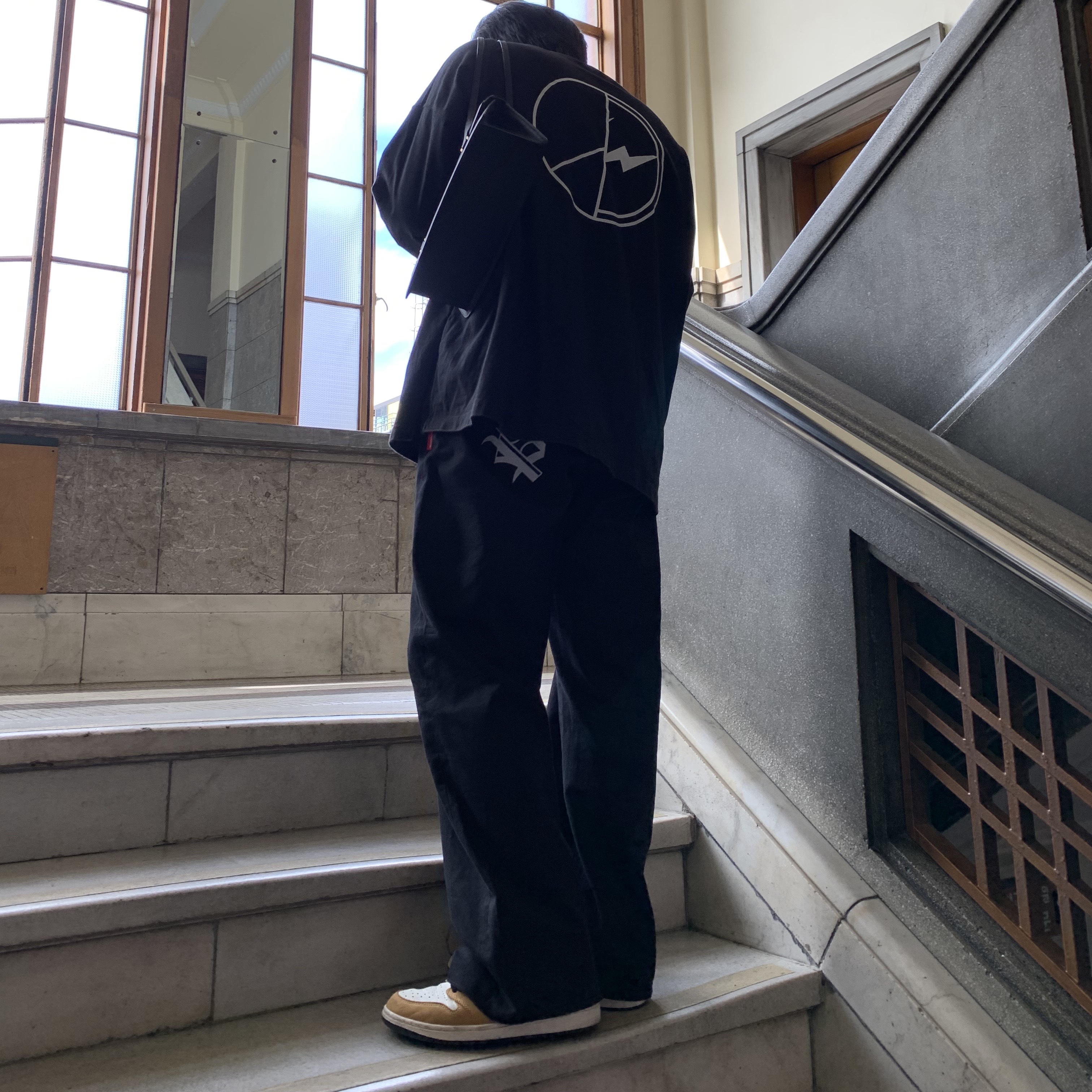 Jordan 1 Retro High Rookie of the Year, Peaceminusone Work Pants #1 Black 착용 스타일