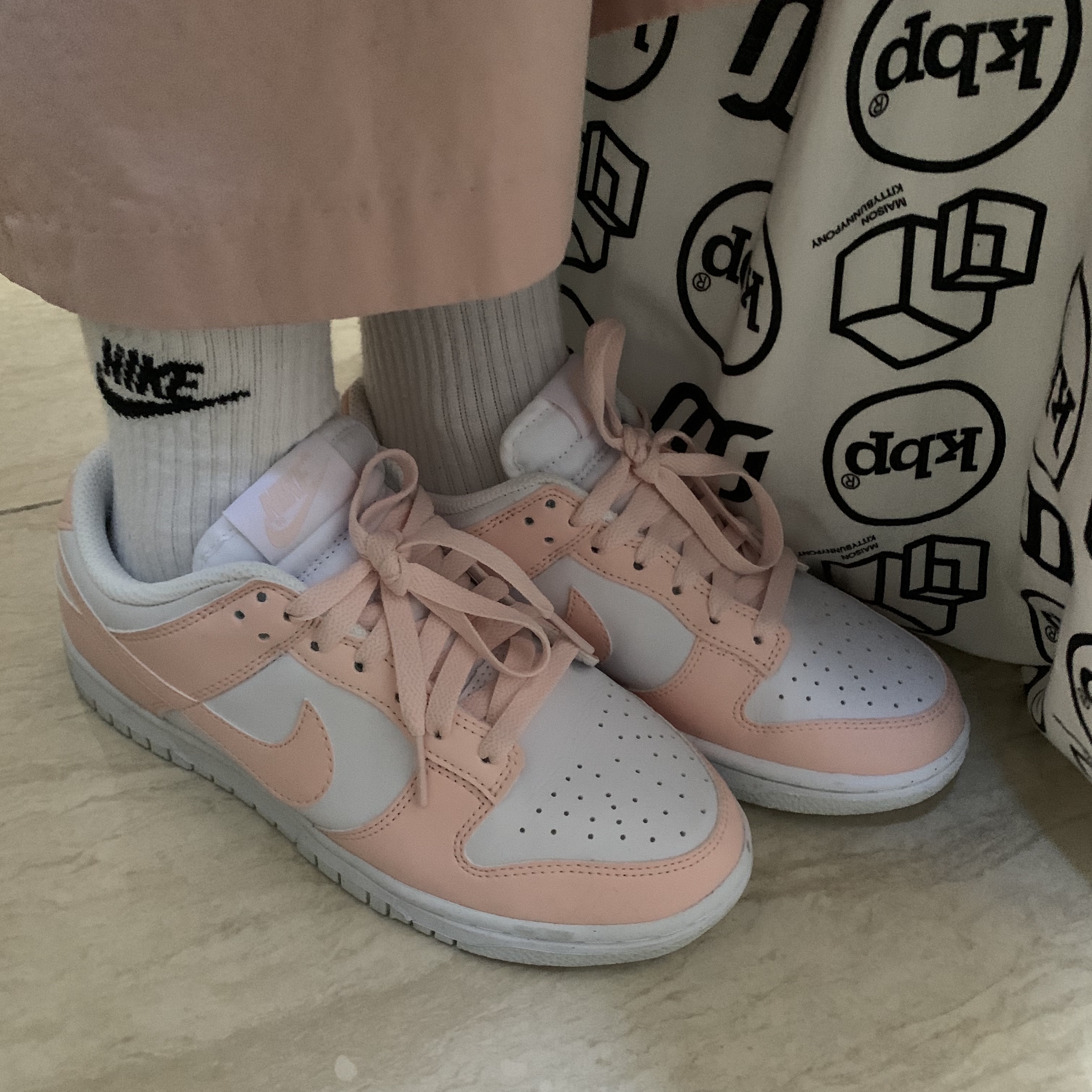 (W) Nike Dunk Low Next Nature Pale Coral 착용 스타일