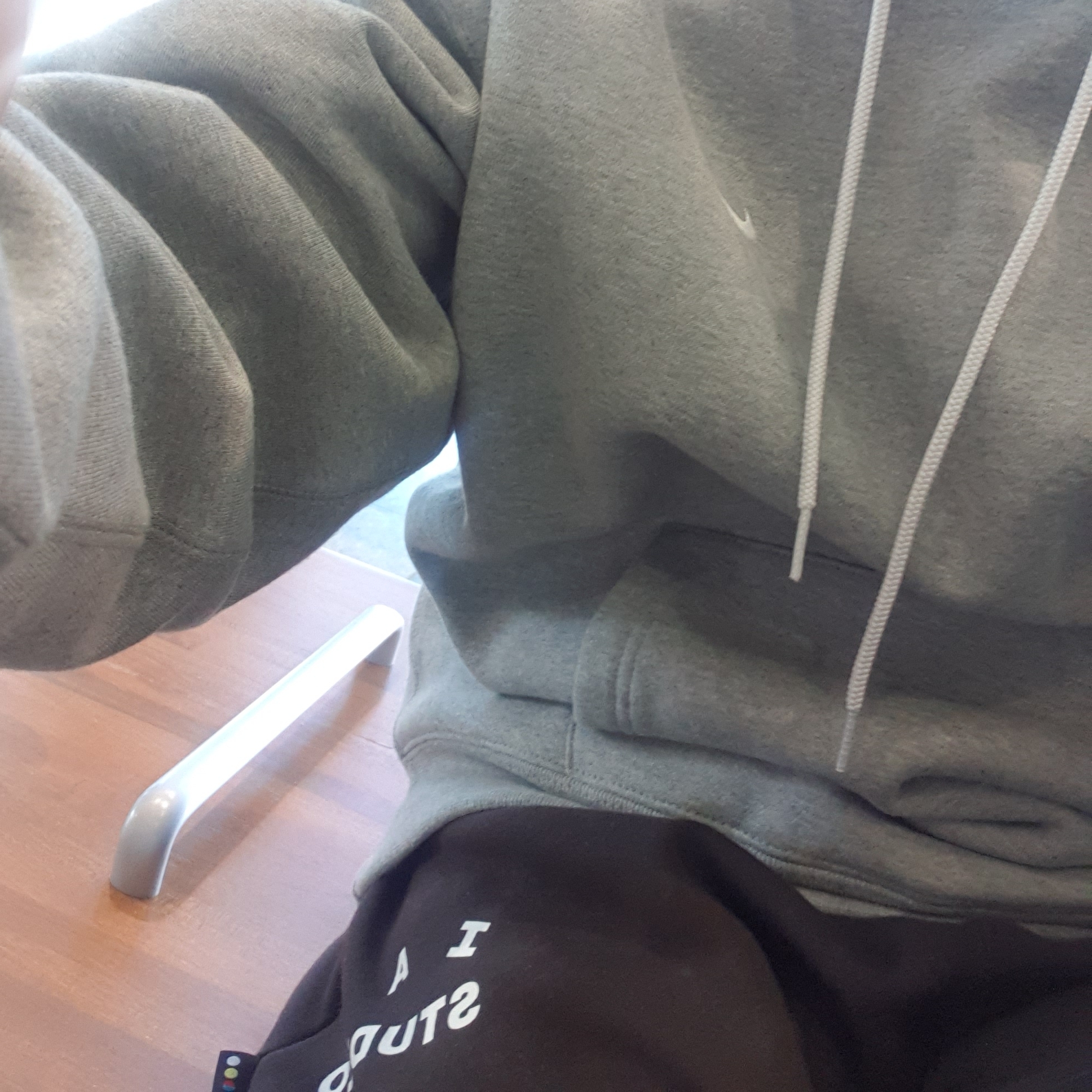 Nike NRG Solo Swoosh Fleece Hoodie Dark Grey Heather - US/EU, IAB Studio Sweatpants Brown 착용 스타일