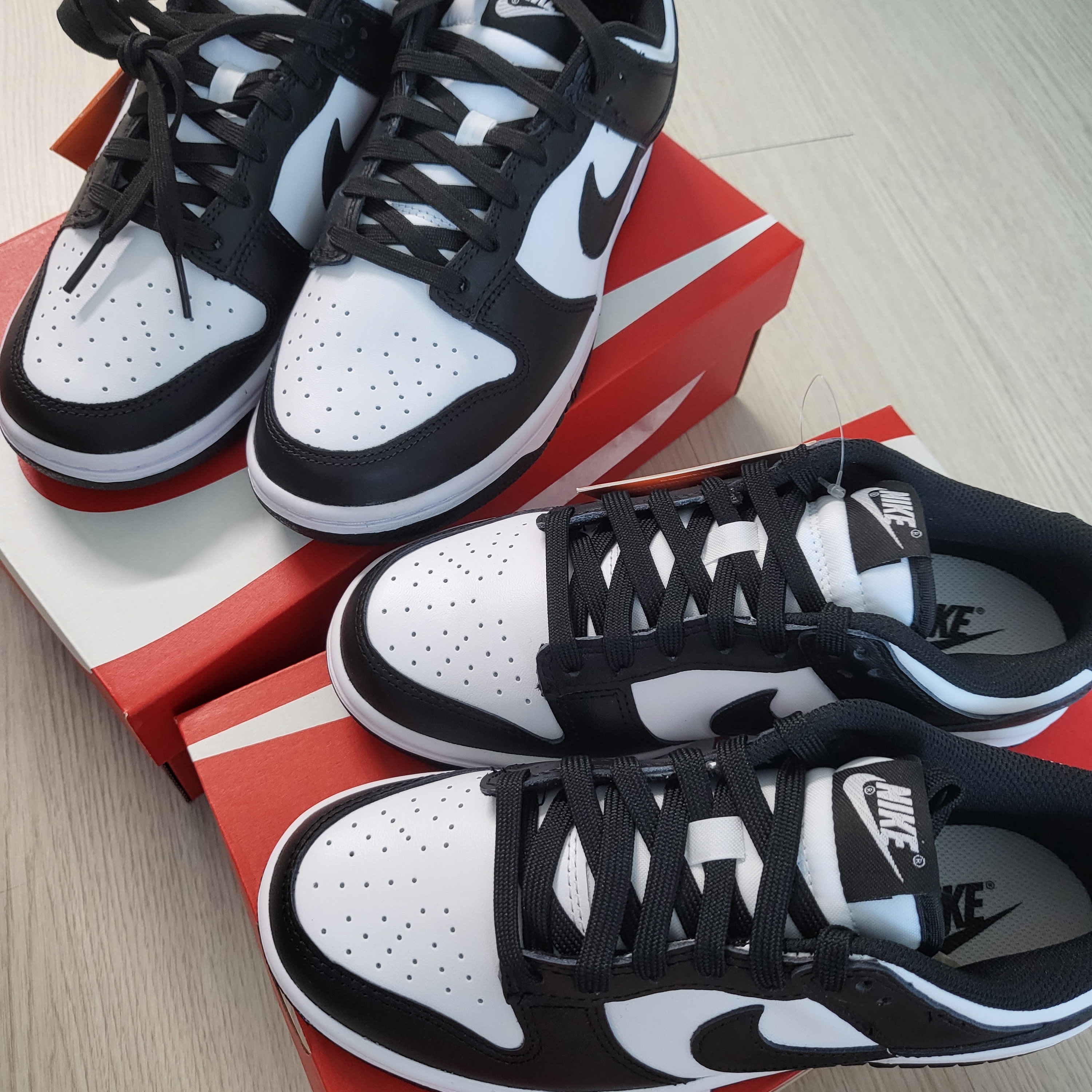 (W) Nike Dunk Low Black, Nike Dunk Low Retro Black 착용 스타일 - 2