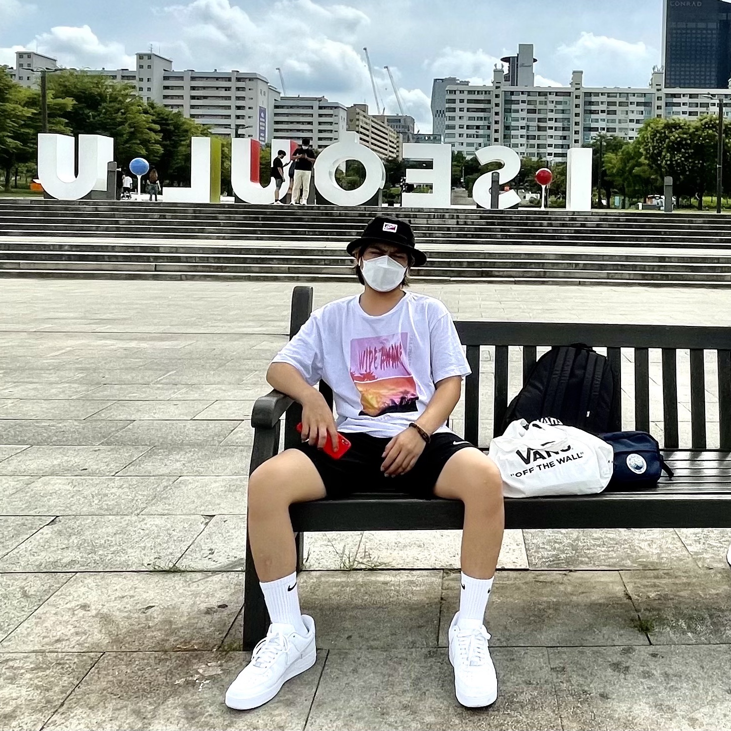 Nike Air Force 1 '07 Low White 착용 스타일