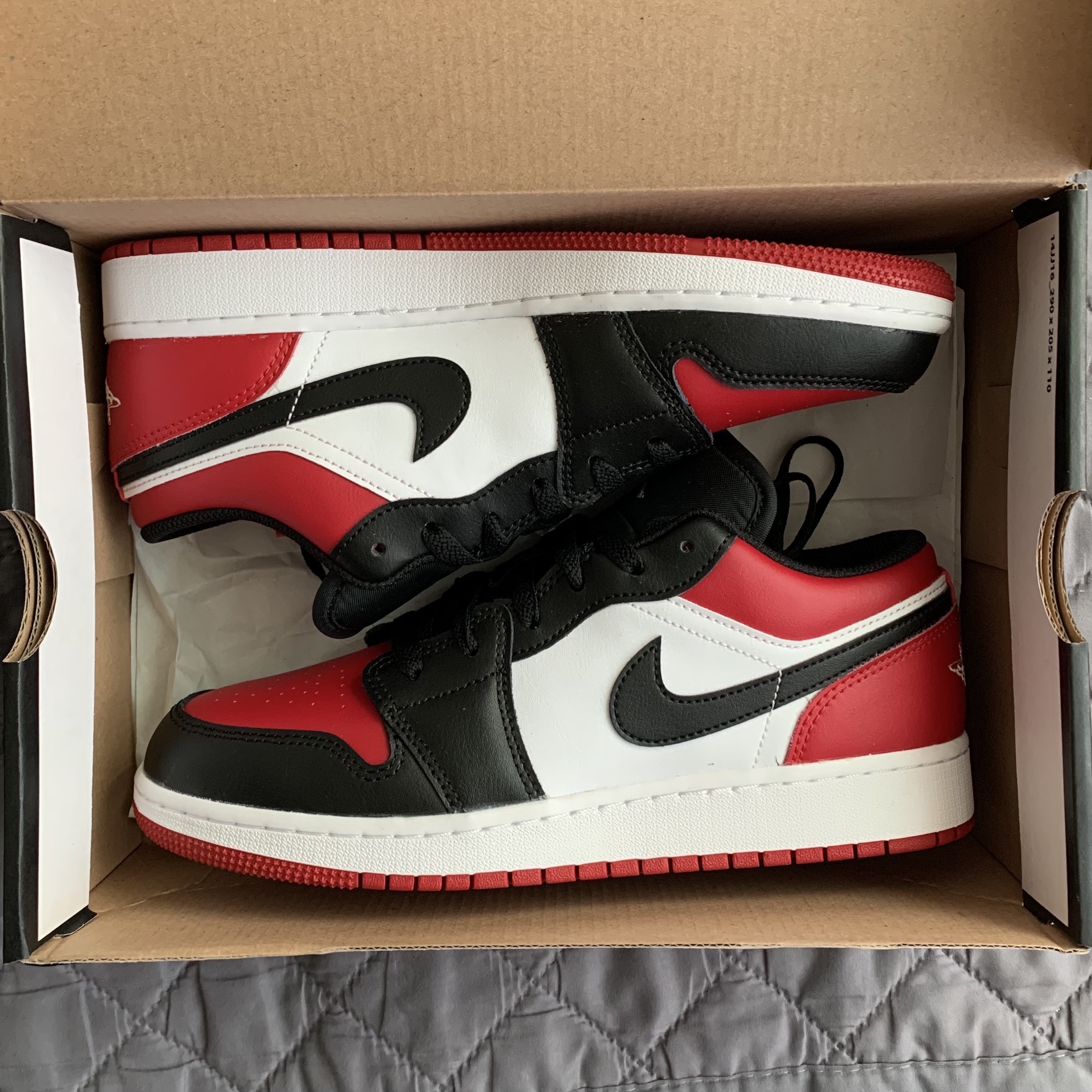 (GS) Jordan 1 Low Bred Toe 착용 스타일