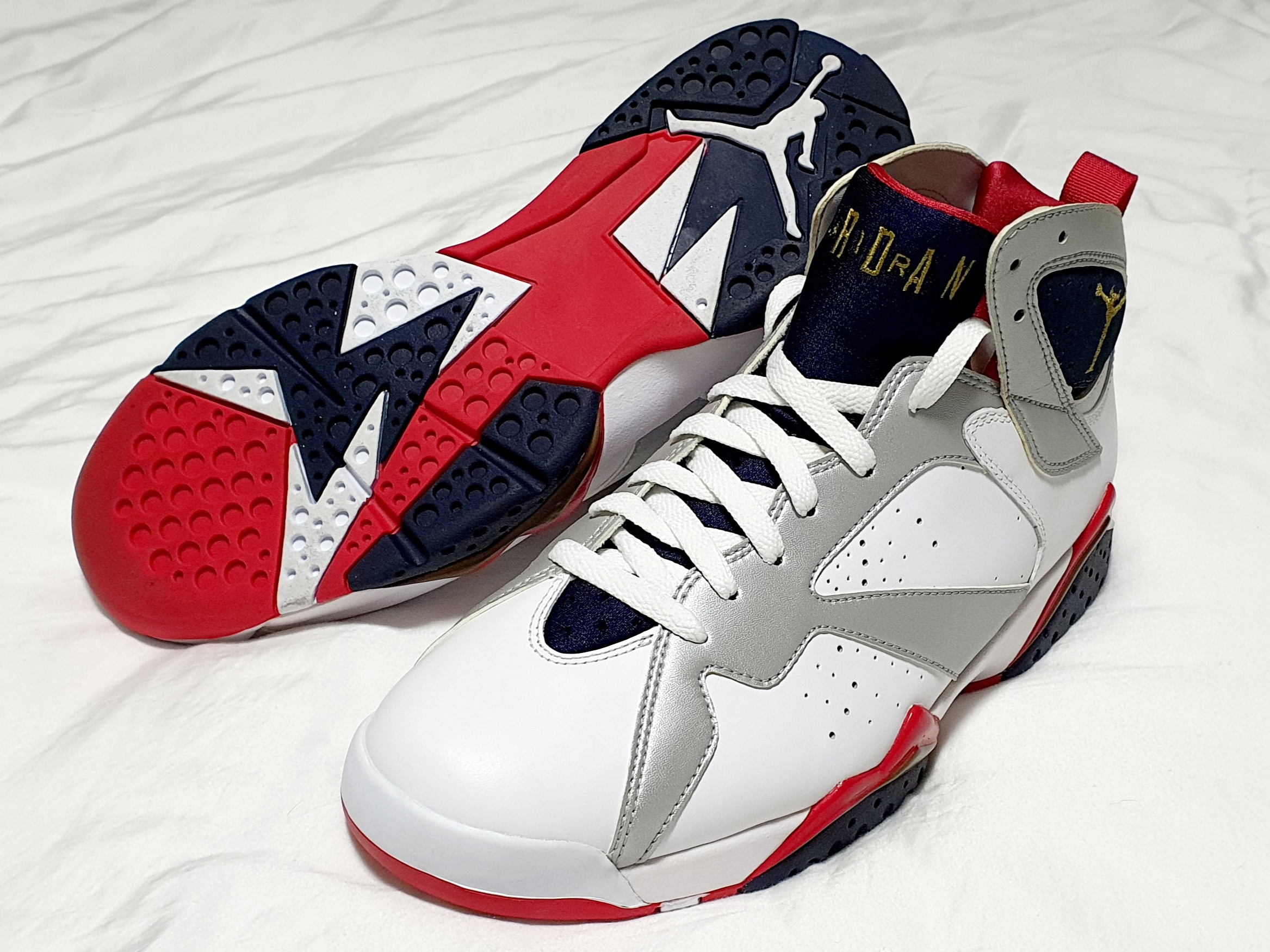 Jordan 7 Retro Olympic 2004 착용 스타일 - 2