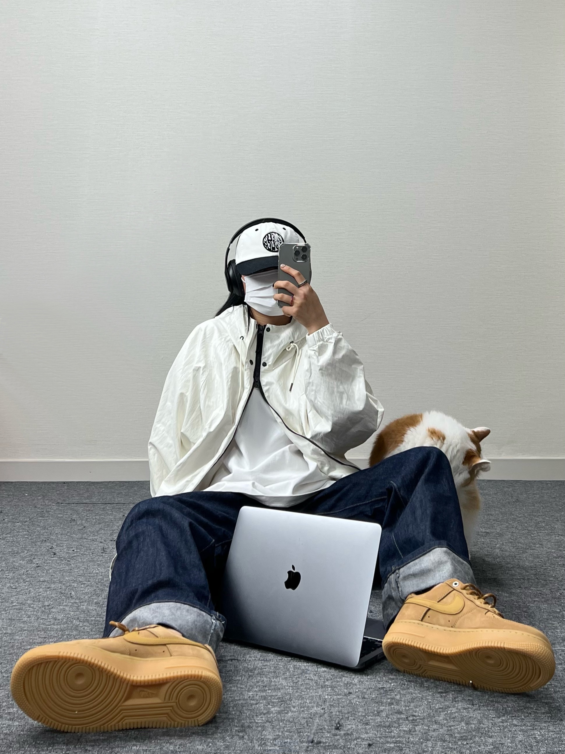 Nike Air Force 1 '07 WB Flax 착용 스타일 - 3
