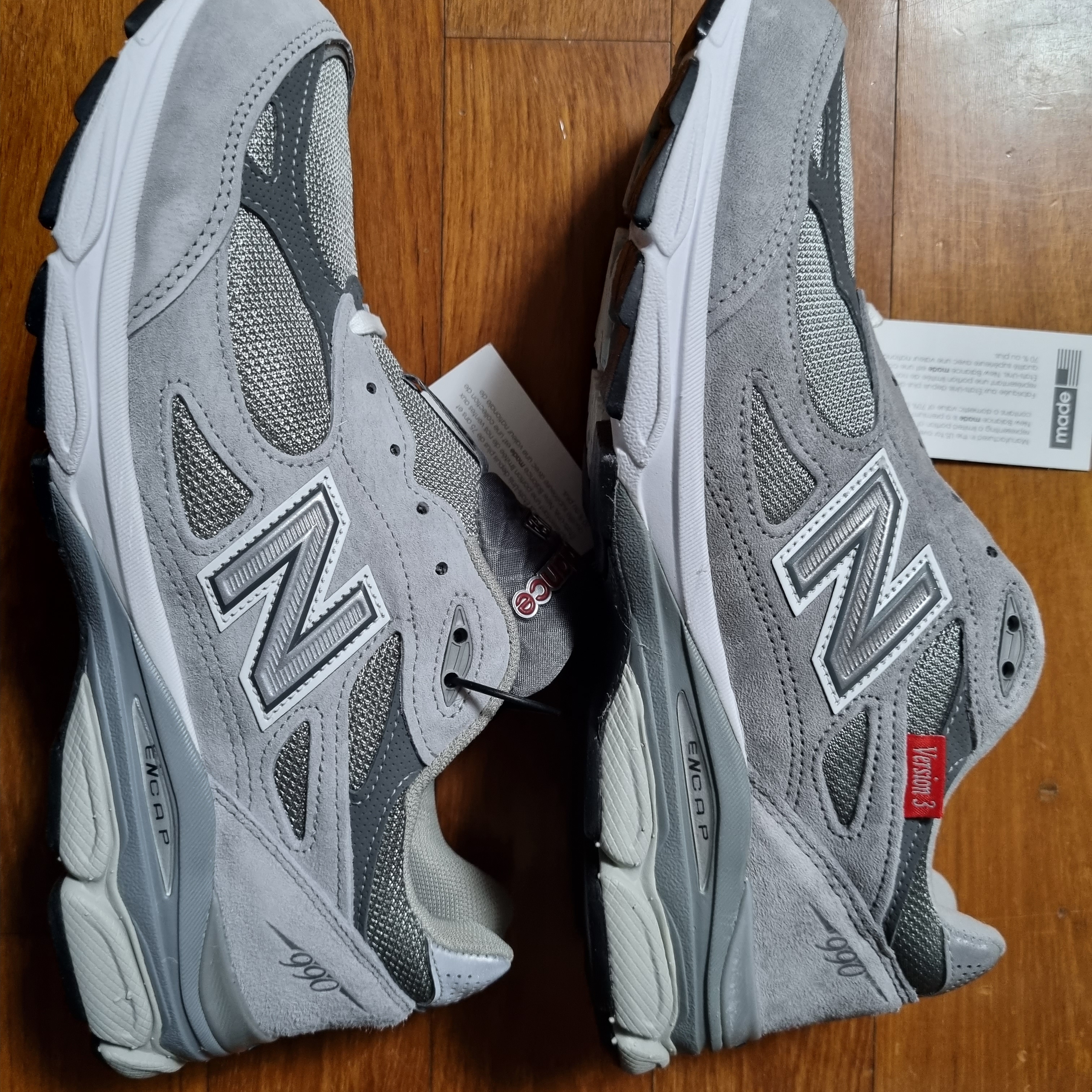 New Balance 990v3 Made in USA Grey - D Standard, New Balance 990vs3 Made in USA Grey - D Standard 착용 스타일 - 1