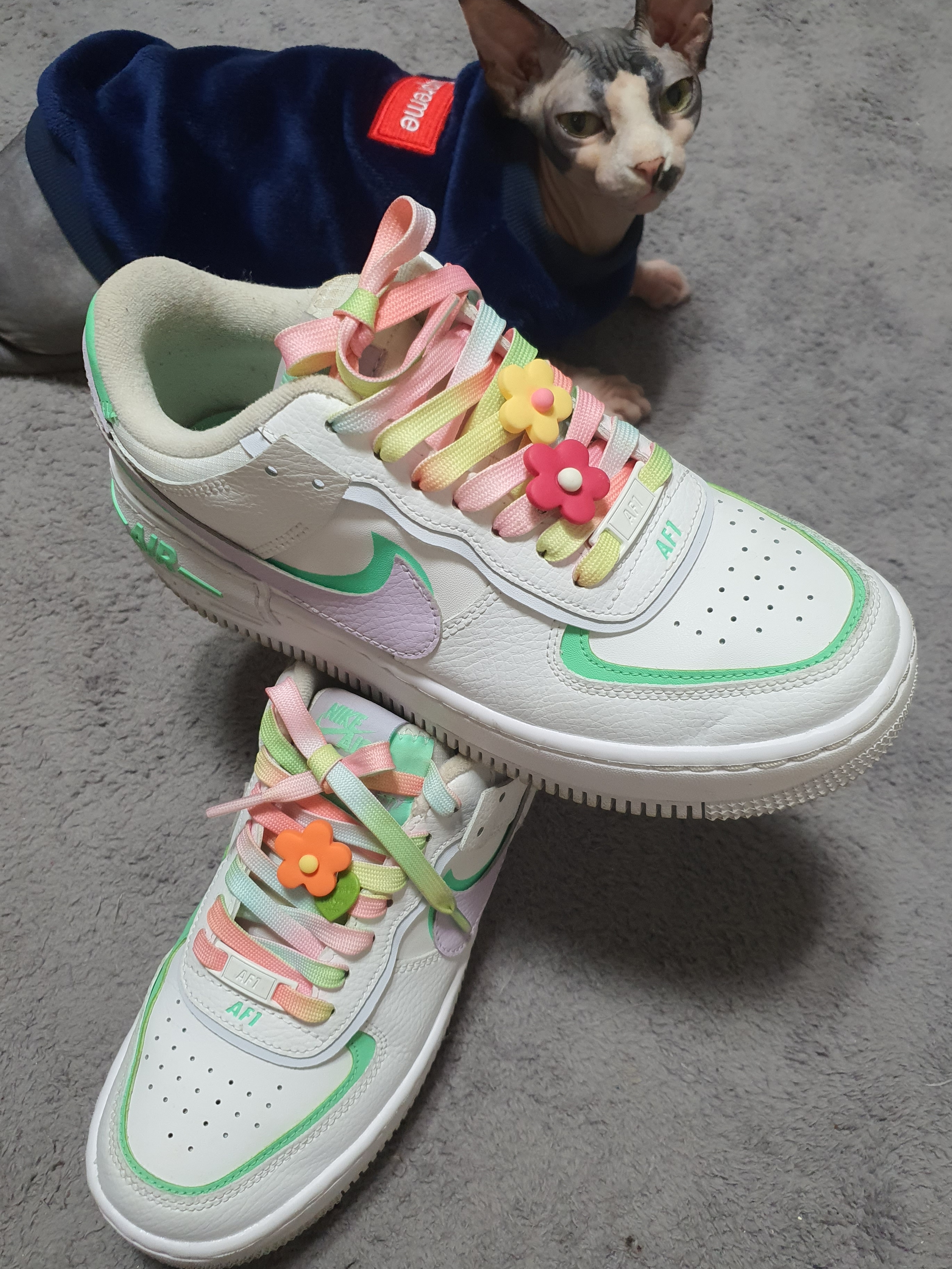 (W) Nike Air Force 1 Shadow Infinite Lilac 착용 스타일