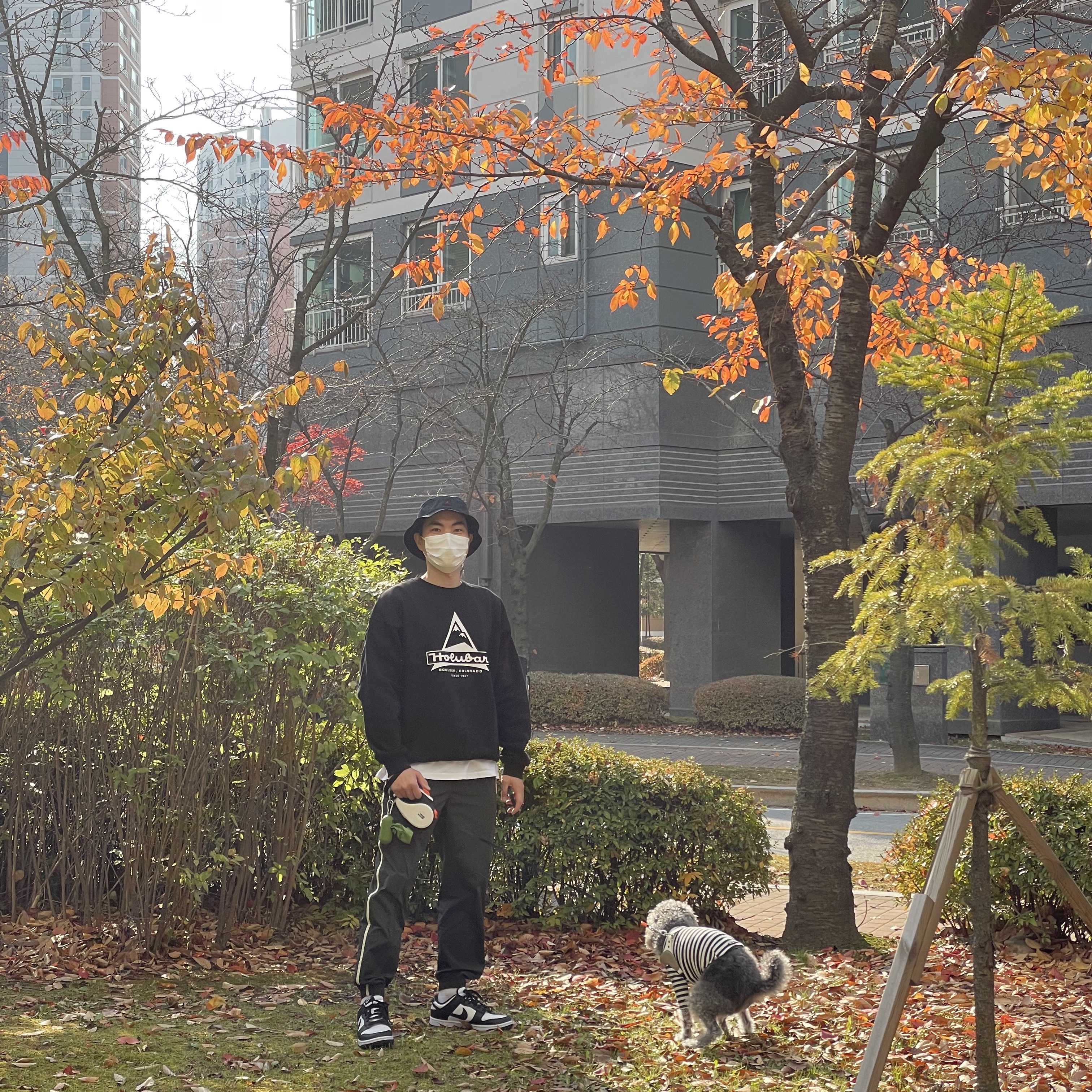 Nike Dunk Low Retro Black, Jordan Jumpman Washed Bucket Hat Black 착용 스타일 - 1