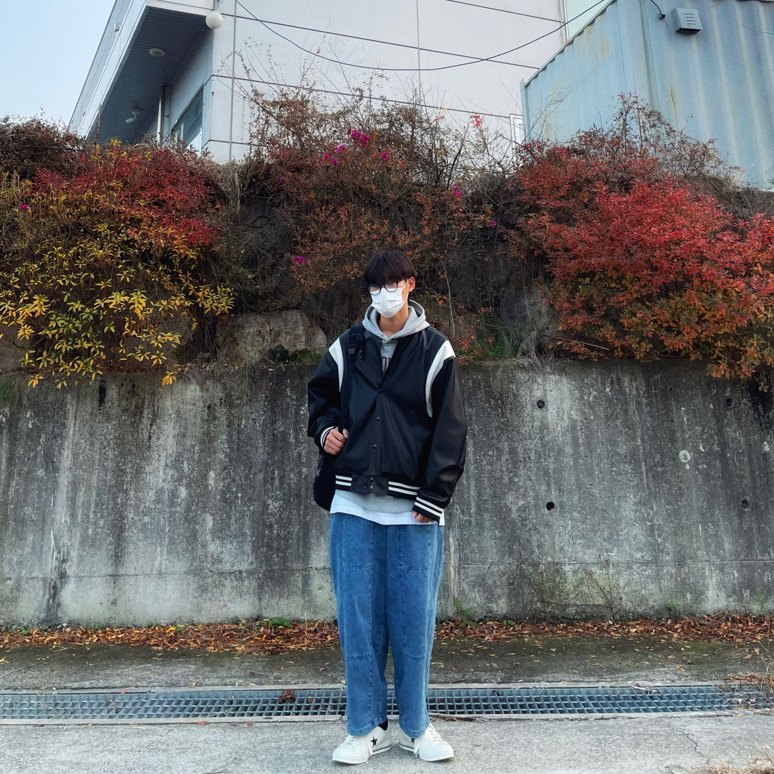 Converse One Star Ox HanByeol Egret 착용 스타일 - 3