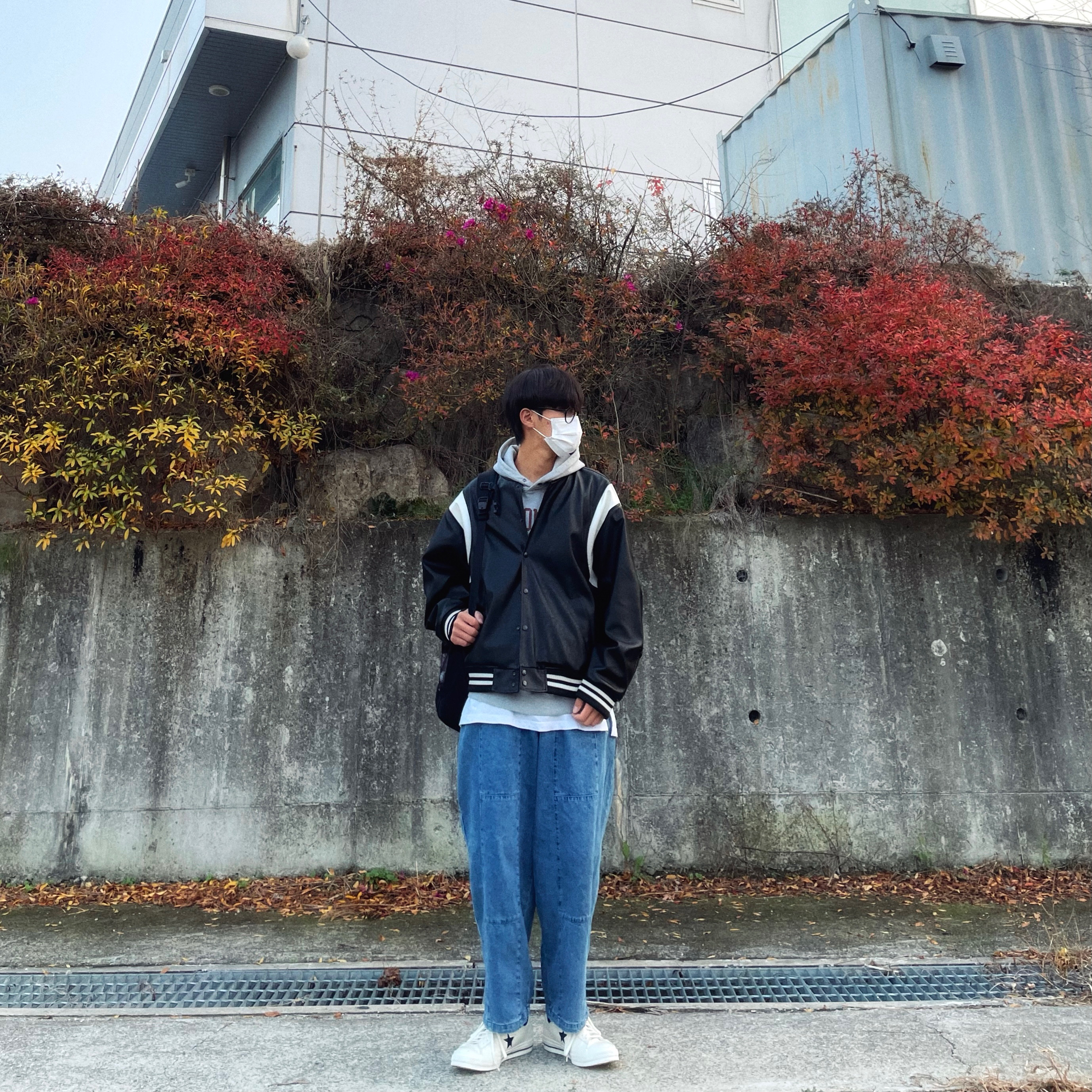 Converse One Star Ox HanByeol Egret 착용 스타일 - 4