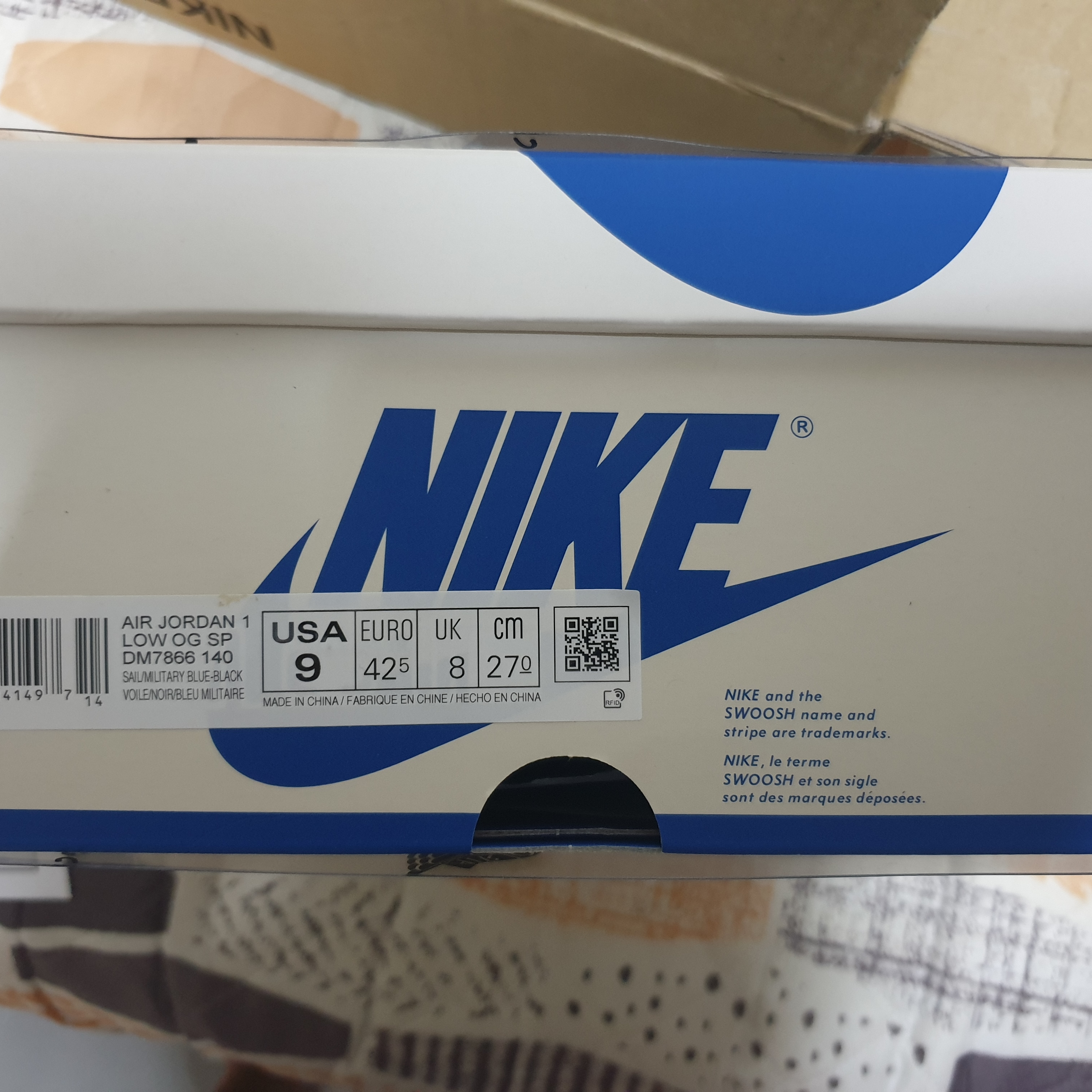 Jordan 1 x Travis Scott x Fragment Retro Low OG SP Military Blue 착용 스타일