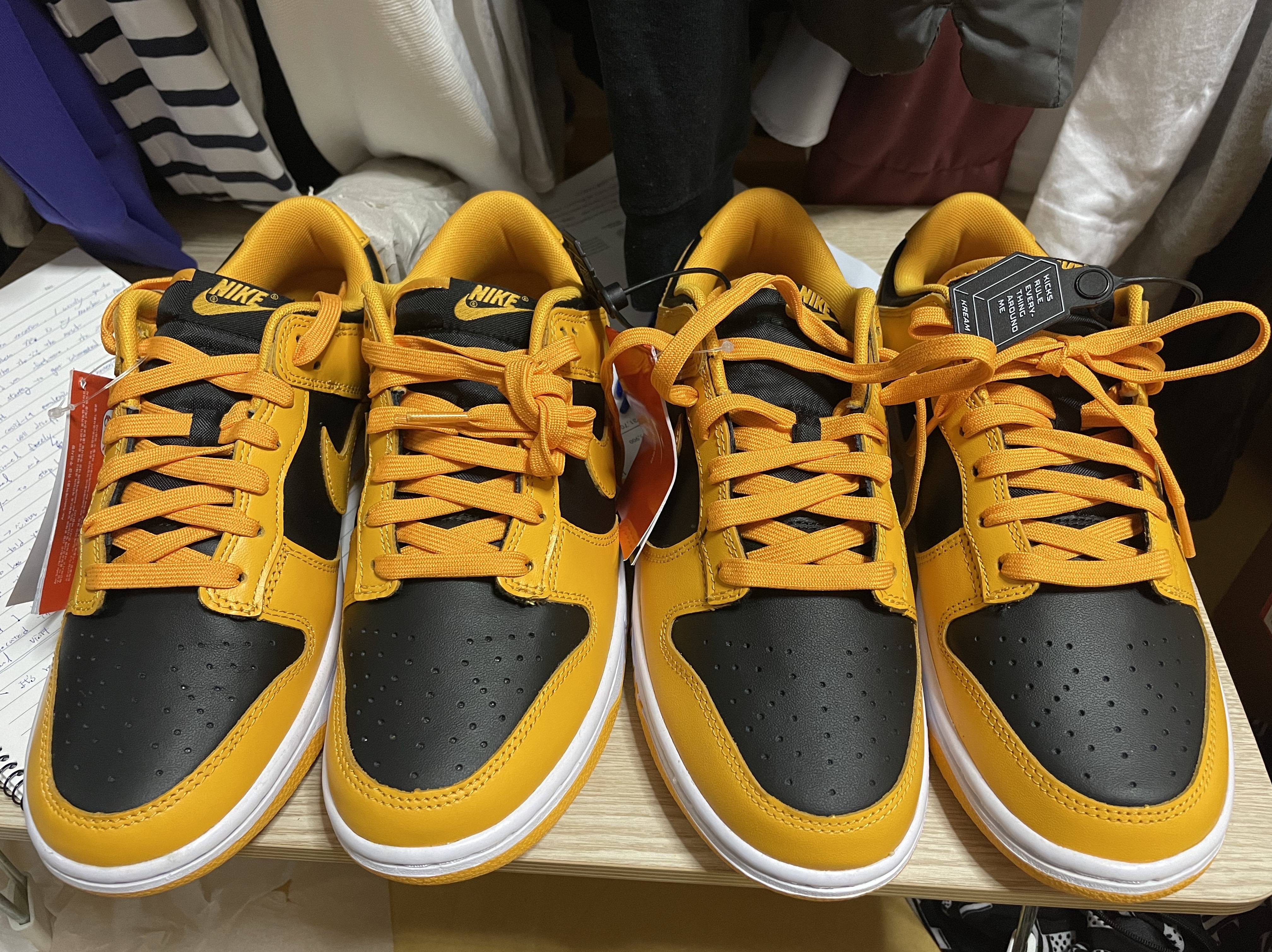 Nike Dunk Low Retro Championship Goldenrod 착용 스타일