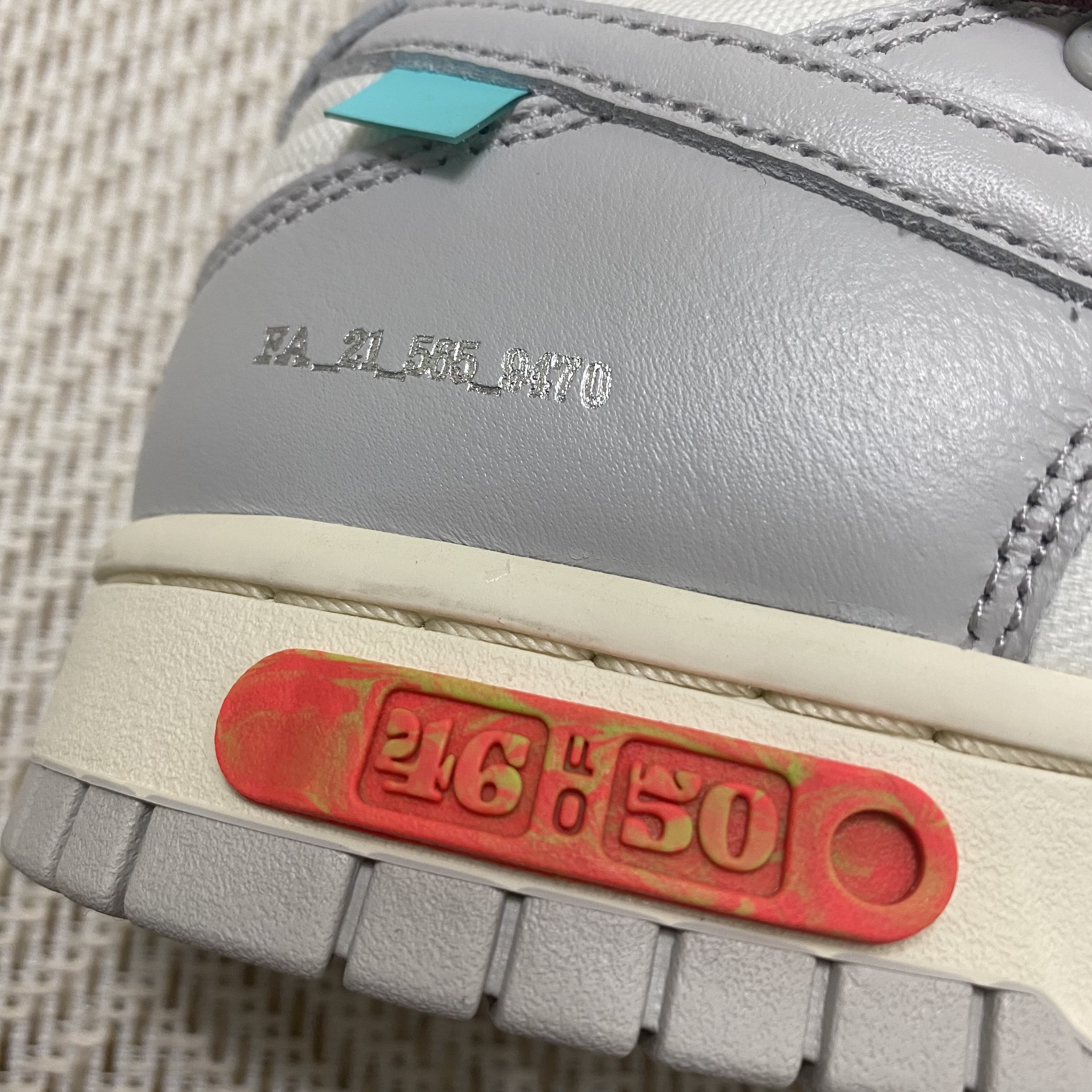 Nike x Off-White Dunk Low The 50 - Lot 46 착용 스타일 - 4