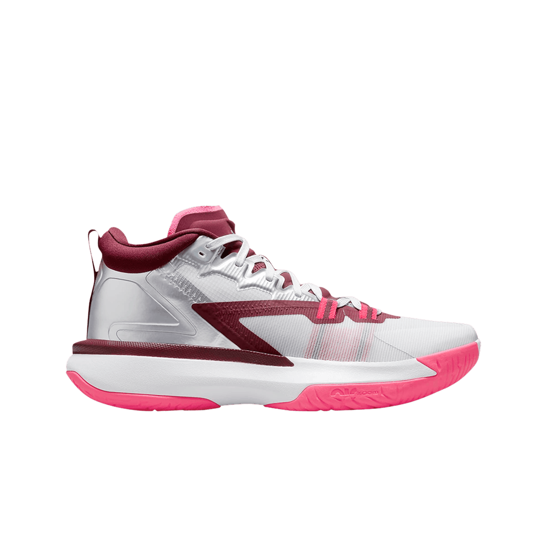 조던 자이언 1 PF 화이트 메탈릭 실버 하이퍼 핑크(Jordan Zion 1 PF White Metallic Silver Hyper Pink)