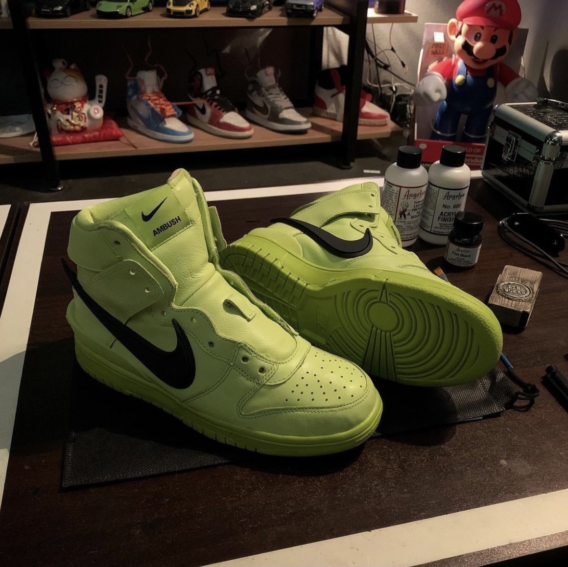 Nike x Ambush Dunk High Flash Lime 착용 스타일 - 2
