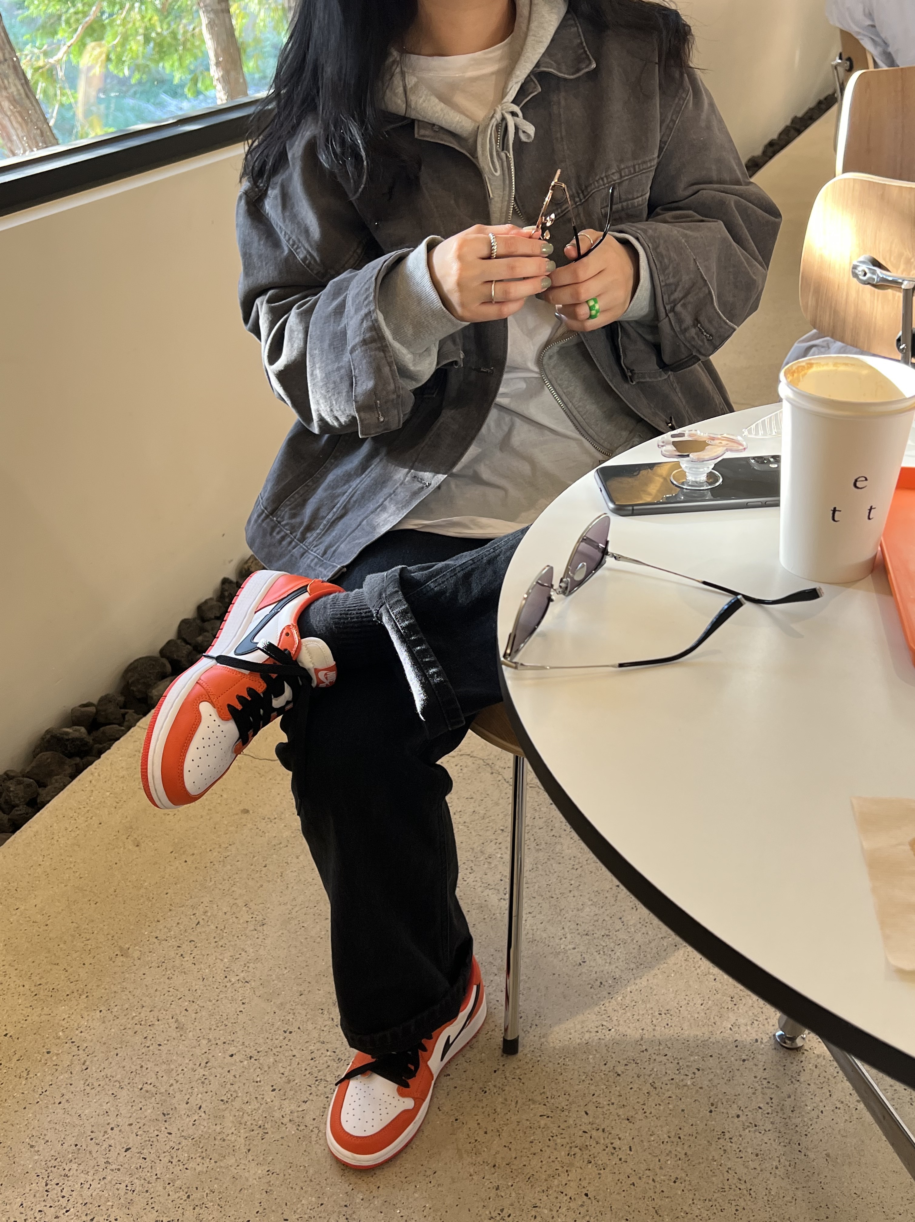 (W) Jordan 1 Low OG Starfish 착용 스타일 - 2