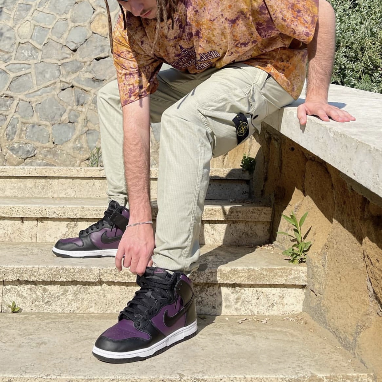 Nike x Fragment Dunk High Black 착용 스타일 - 4