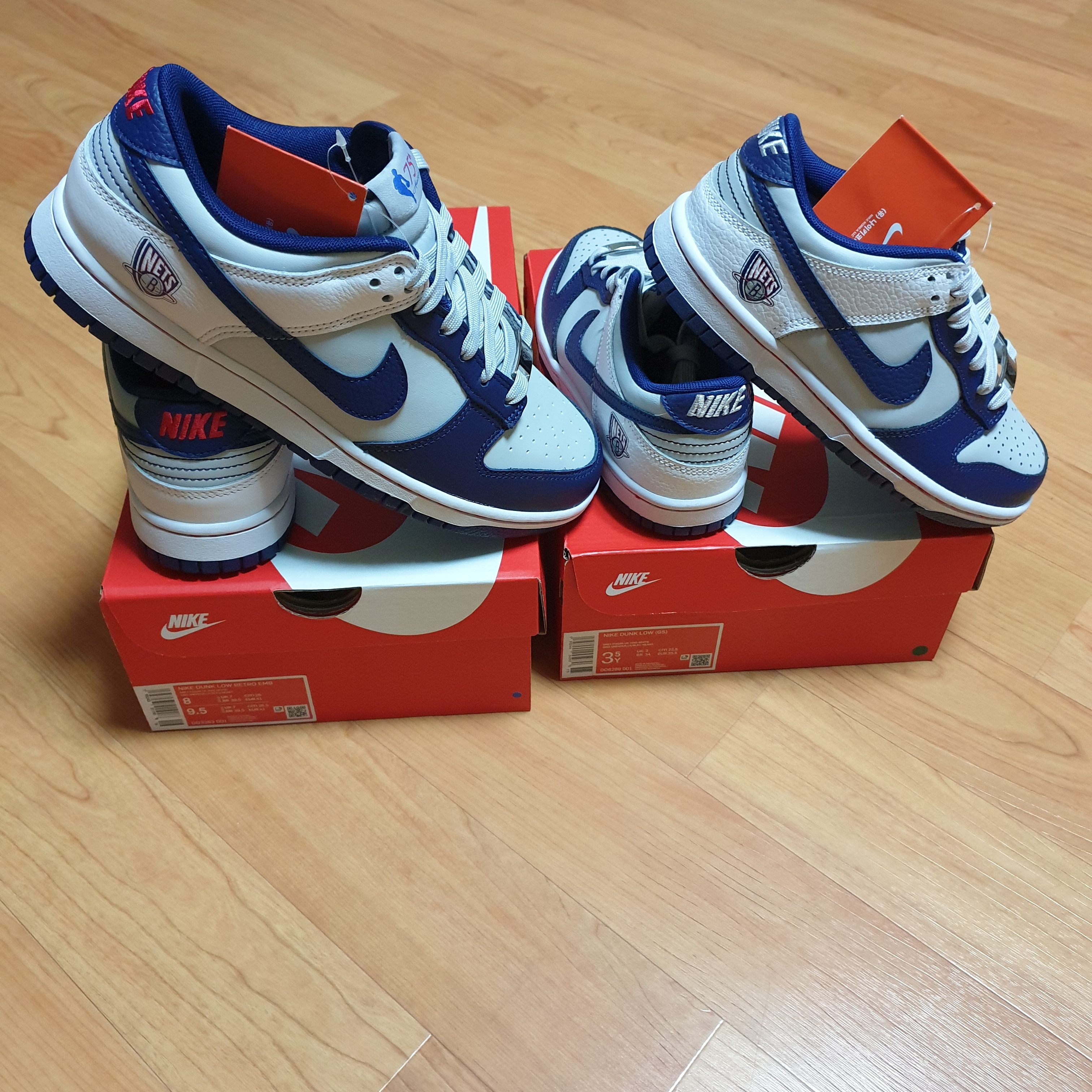 (GS) Nike x NBA Dunk Low Nets, Nike x NBA Dunk Low Retro EMB Nets 착용 스타일