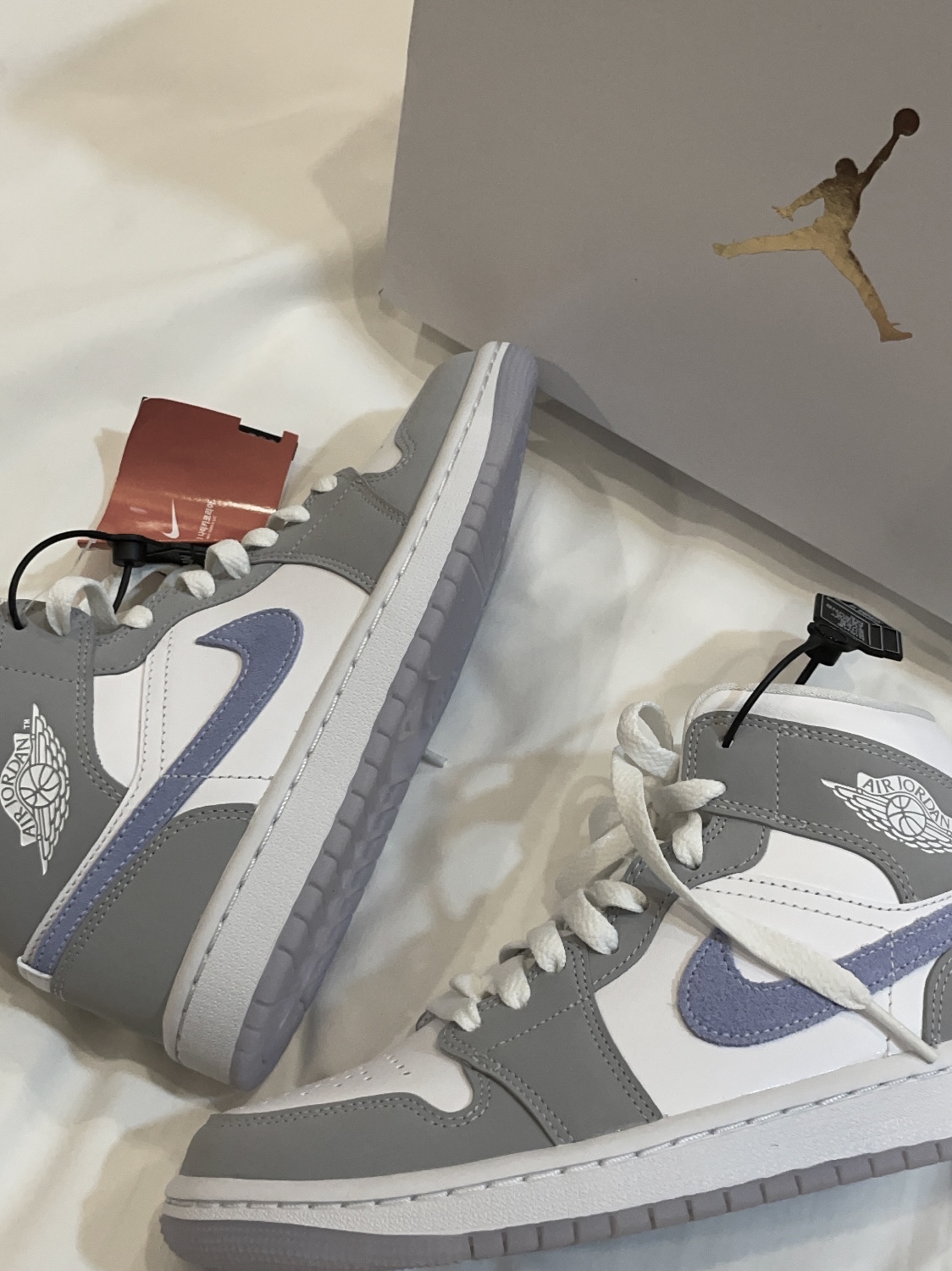 (W) Jordan 1 Mid Wolf Grey 착용 스타일